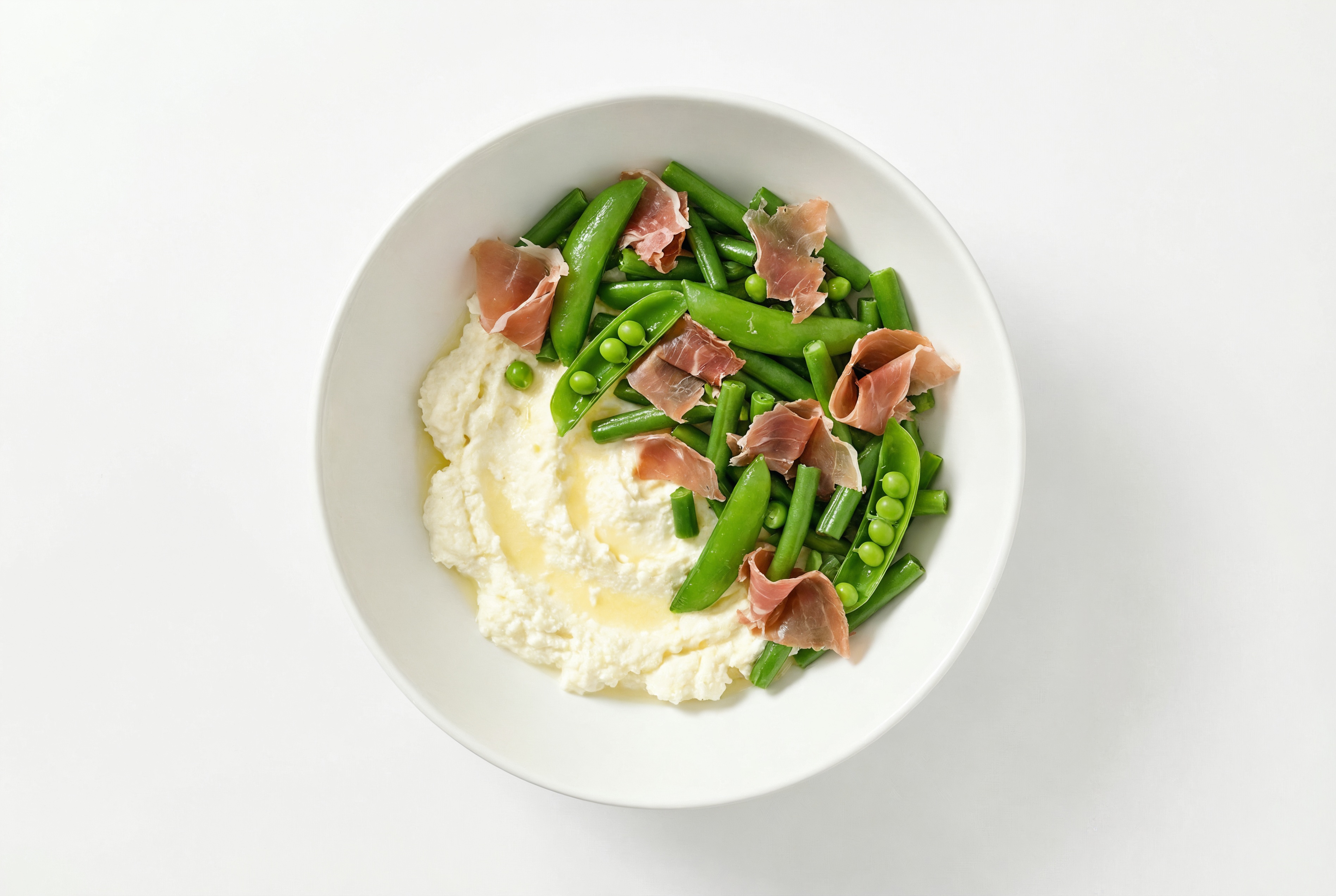 Spring Veggie + Prosciutto Lemony Ricotta