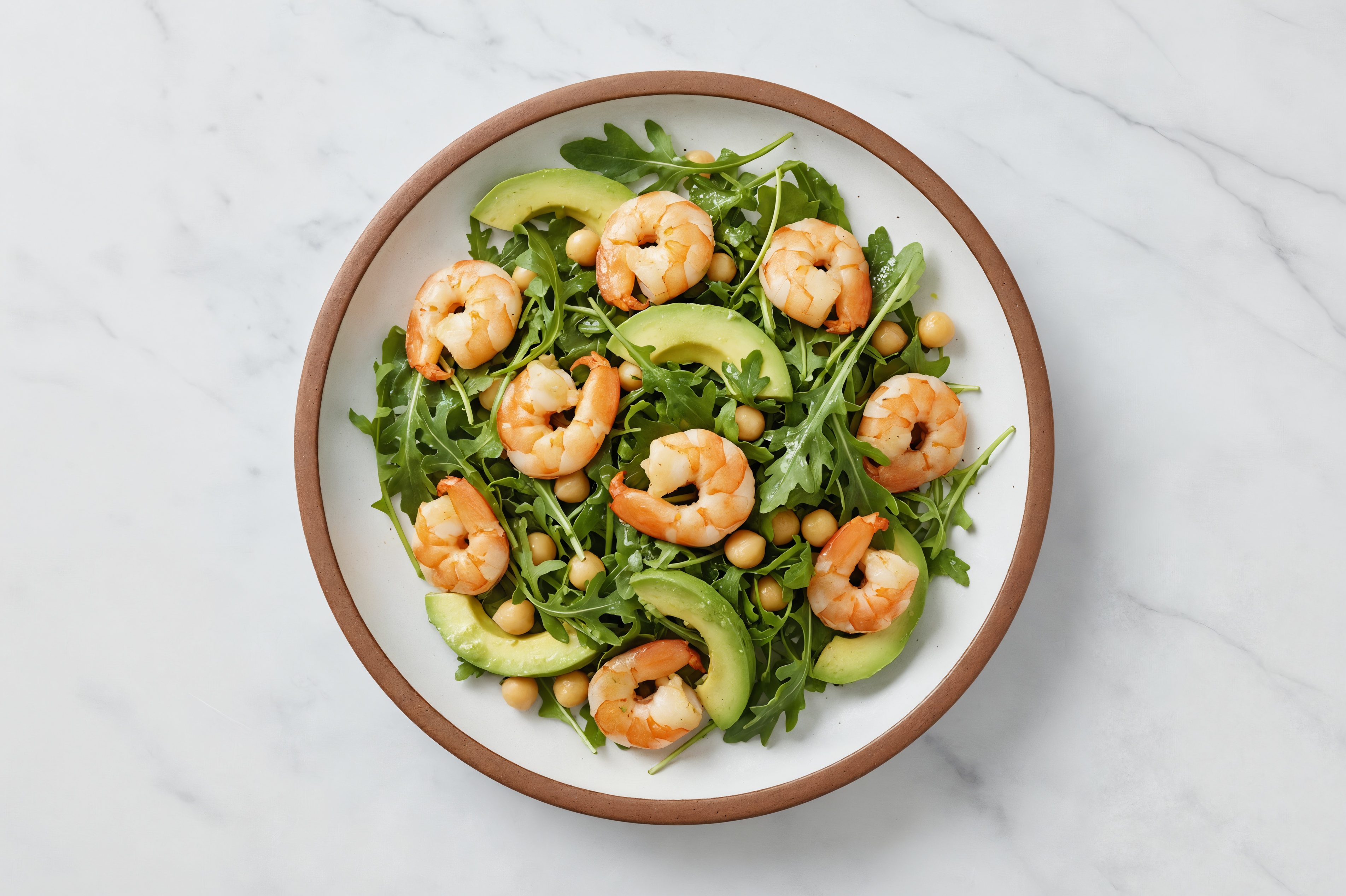 Pesto Shrimp Arugula Salad