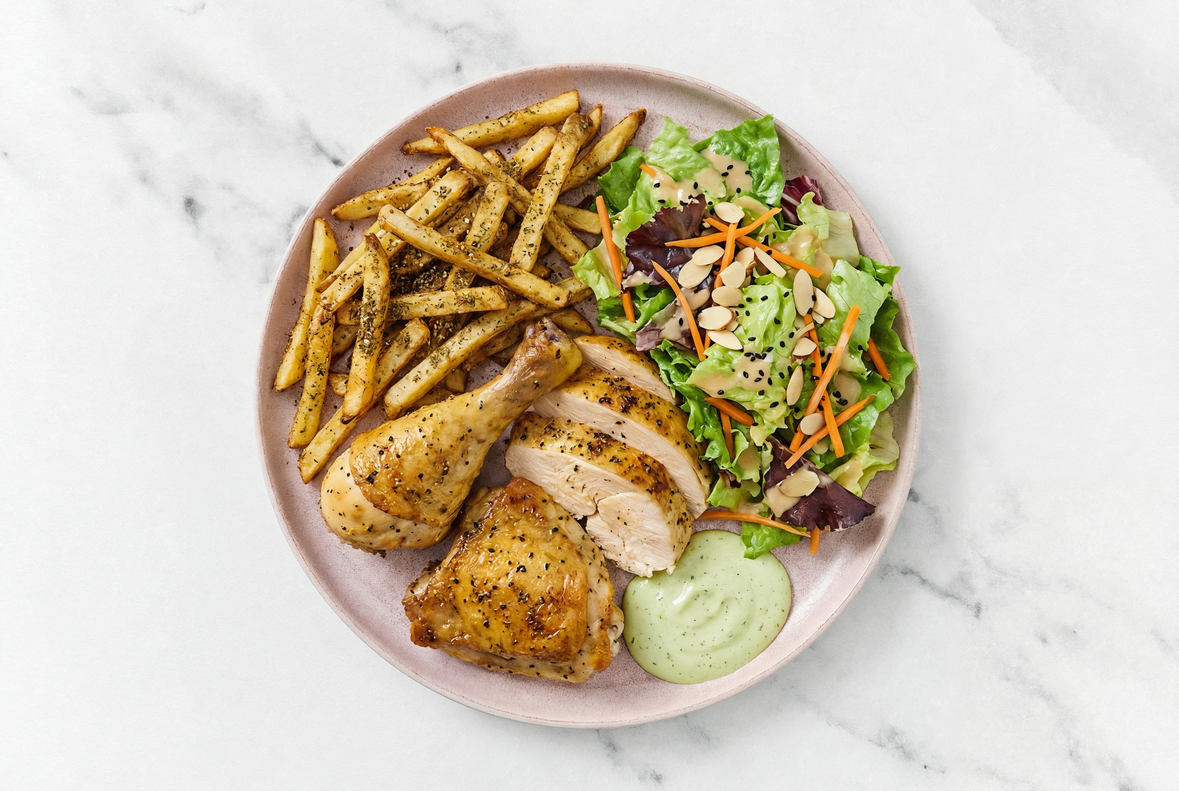 Herby Lemon Pepper Chicken & Little Gem Salad