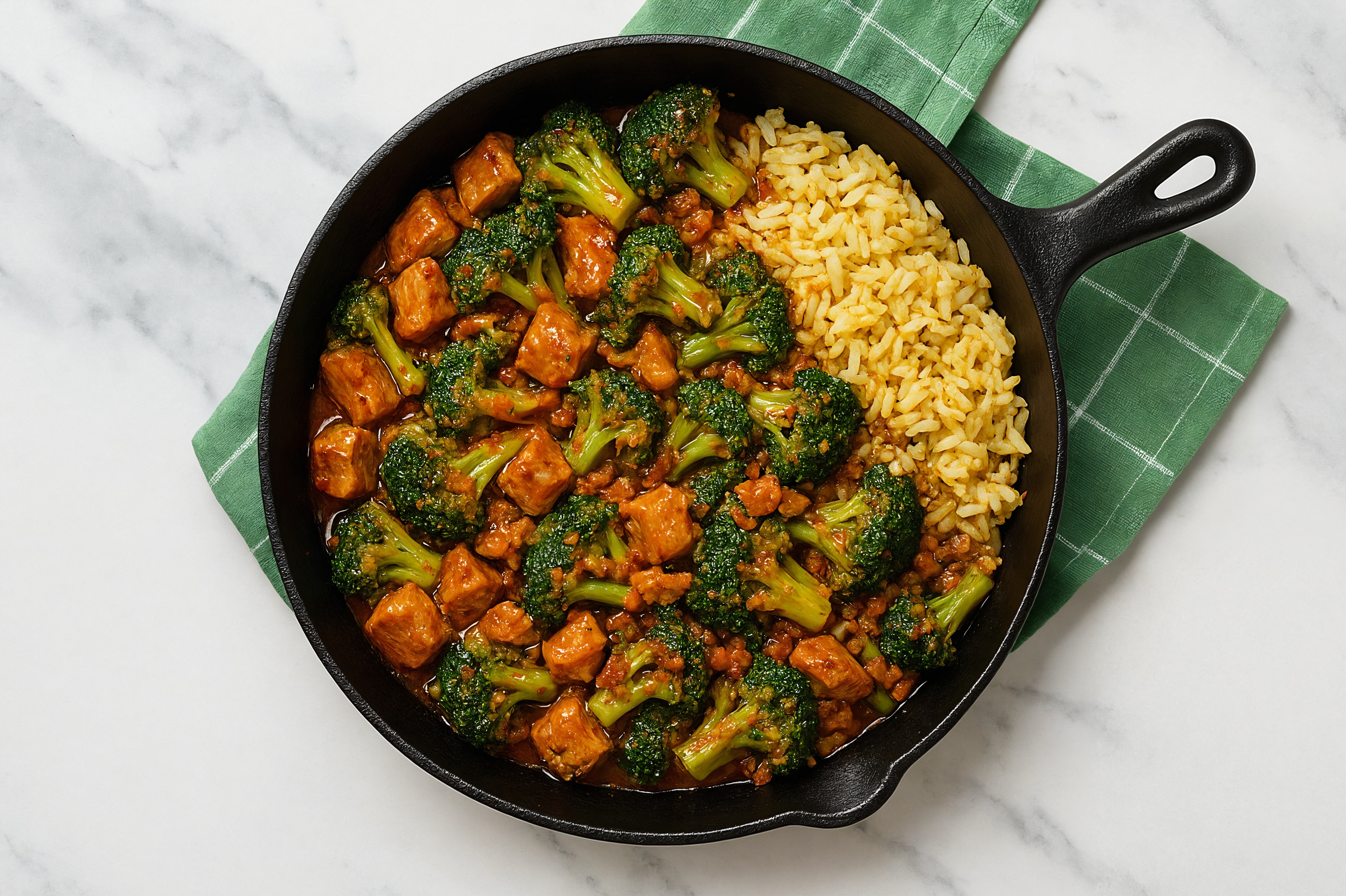 Sweet Chili Pork Tenderloin Stir-Fry with Broccoli over Jasmine Rice