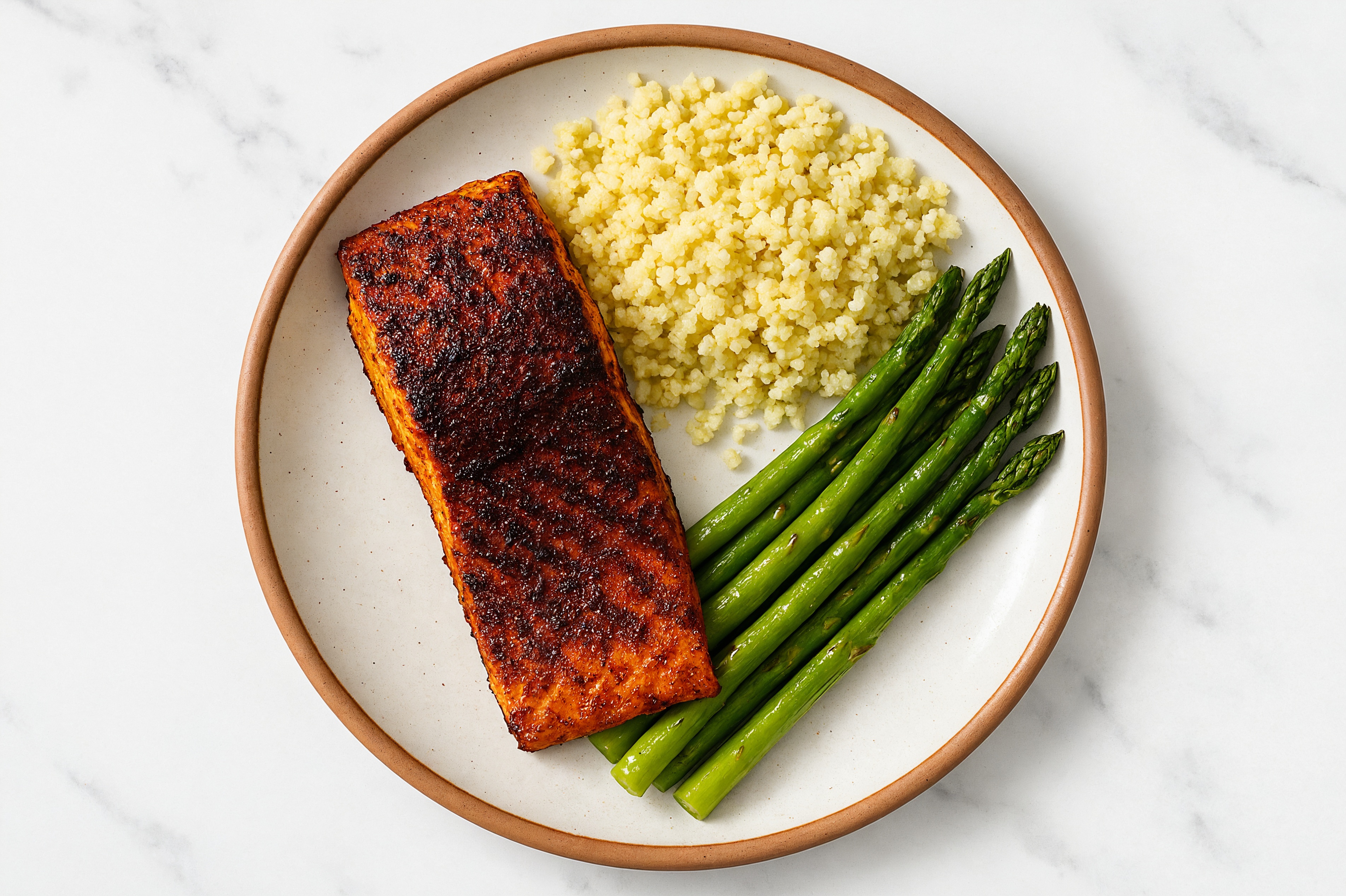 Blackened Salmon + Traditional Couscous
