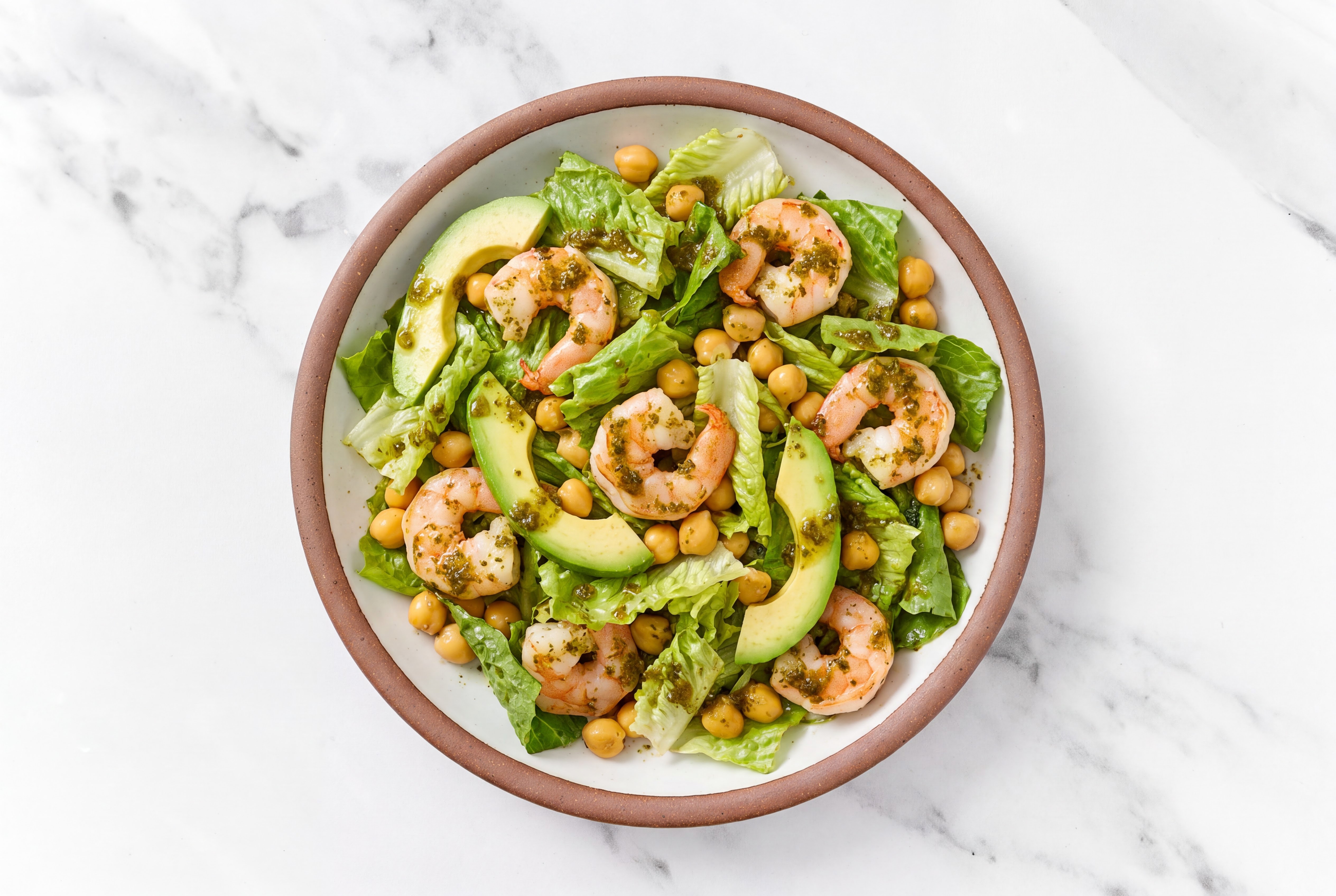 Herby Jumbo Shrimp + Avocado Salad