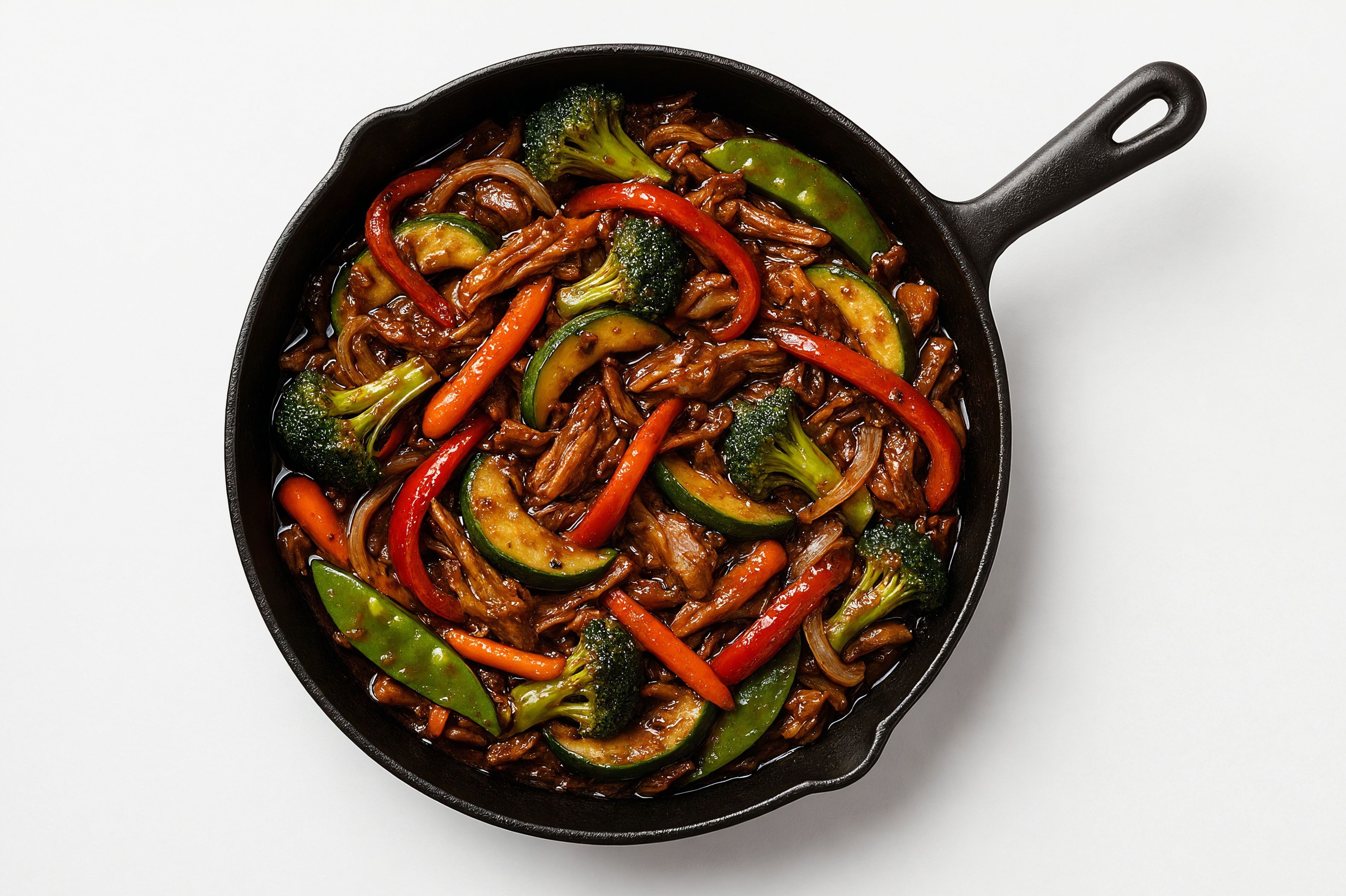 Tangy Pepper Pork Stir-Fry with Mixed Veggies