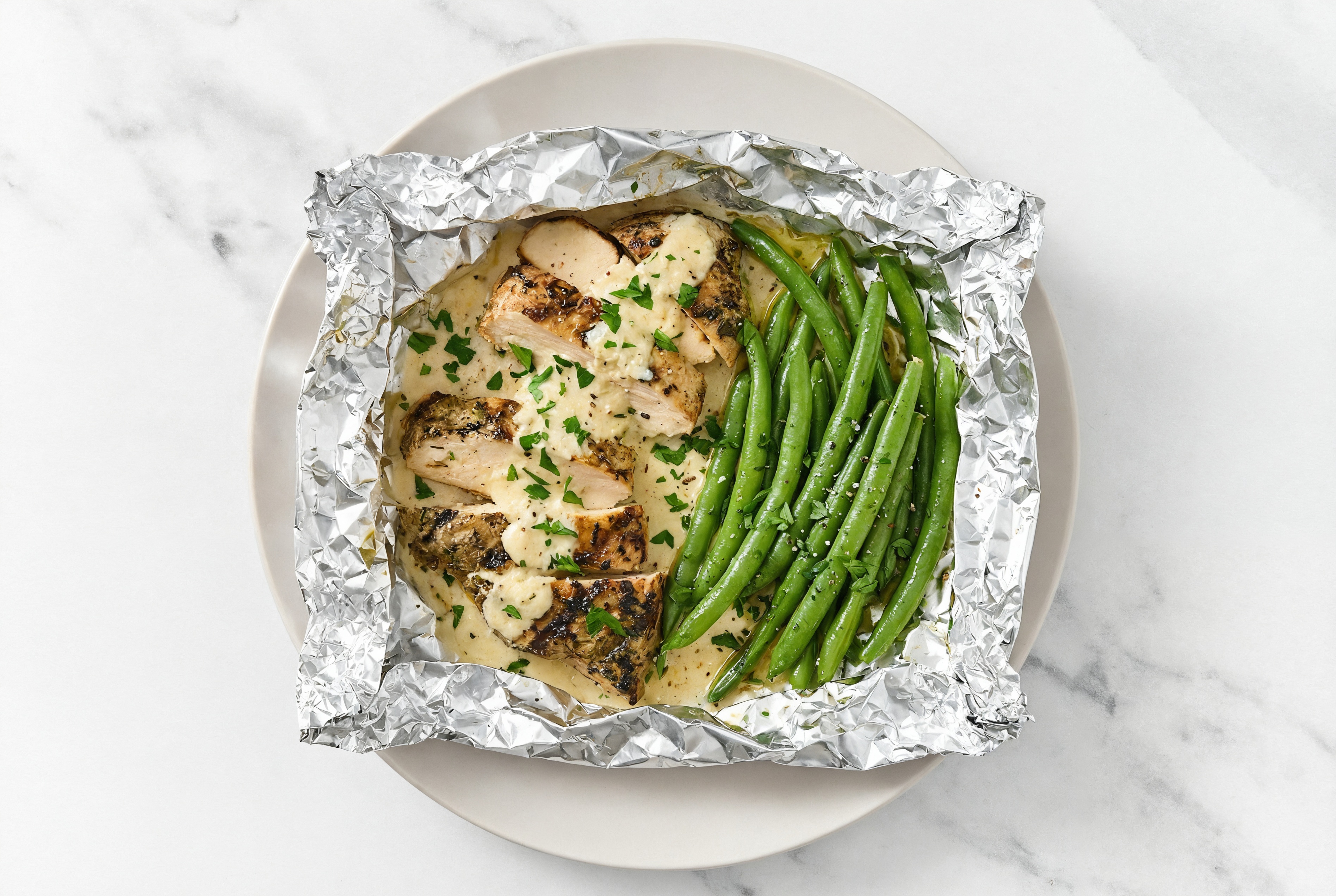 Garden All-in-One Parmesan Mediterranean Grilled Chicken Breast + Veggies
