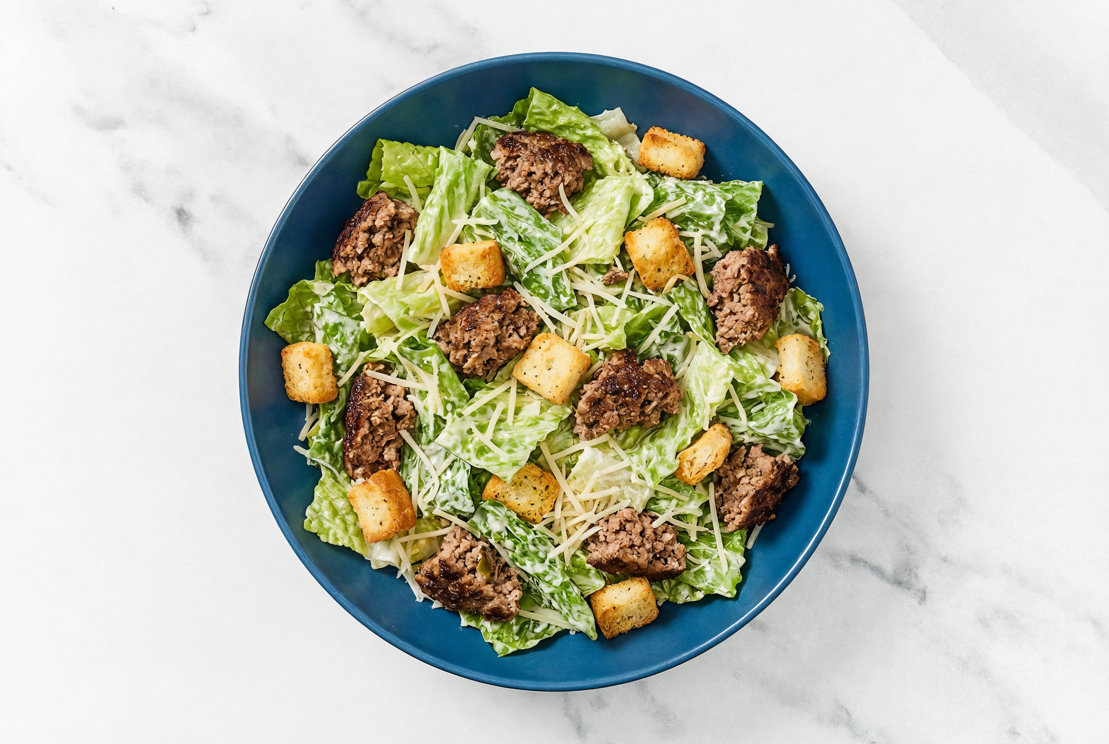  Caesar Salad with BBQ Beef and Brisket