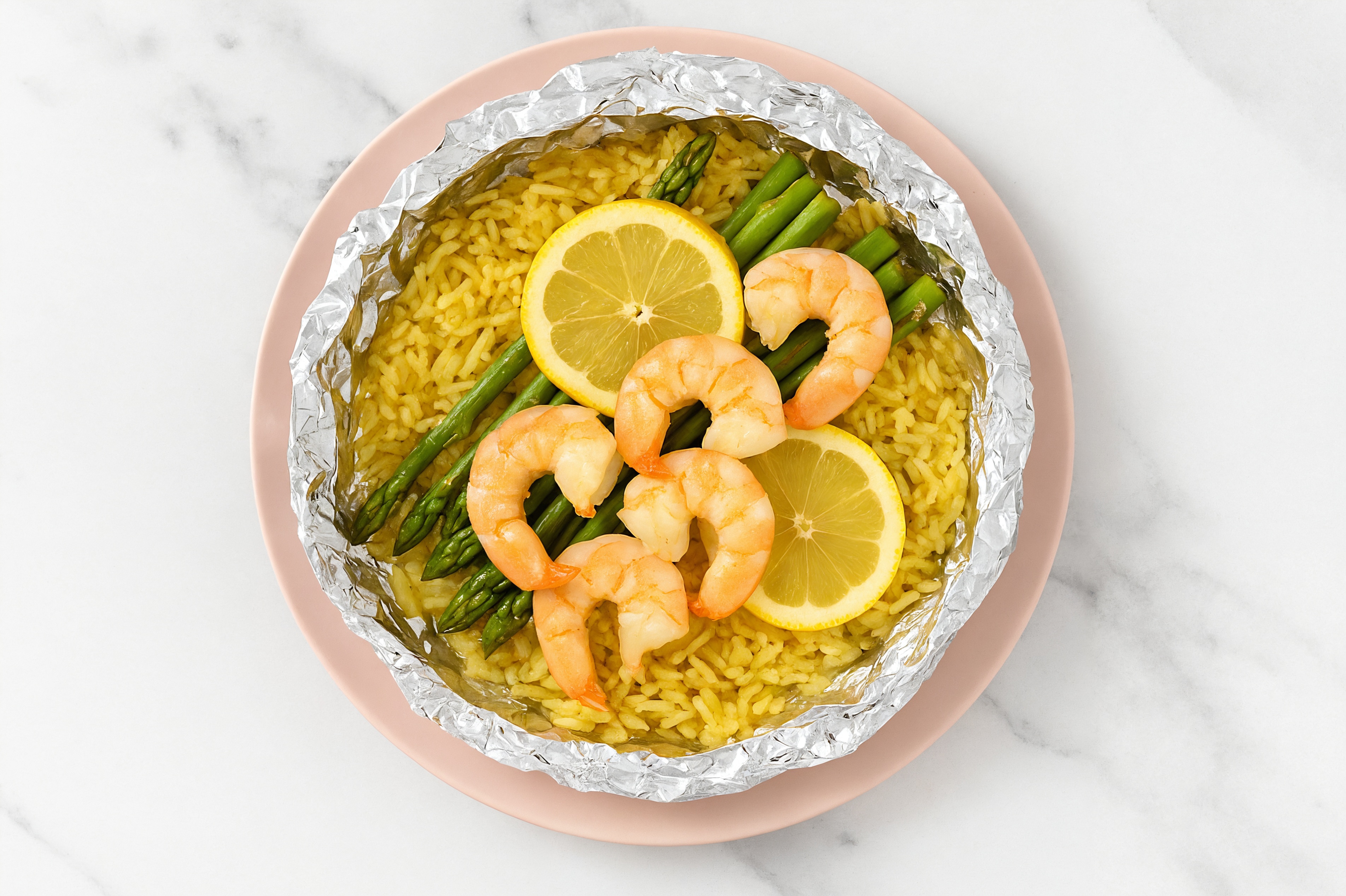 Lemony Jumbo Shrimp + Asparagus All-in-One