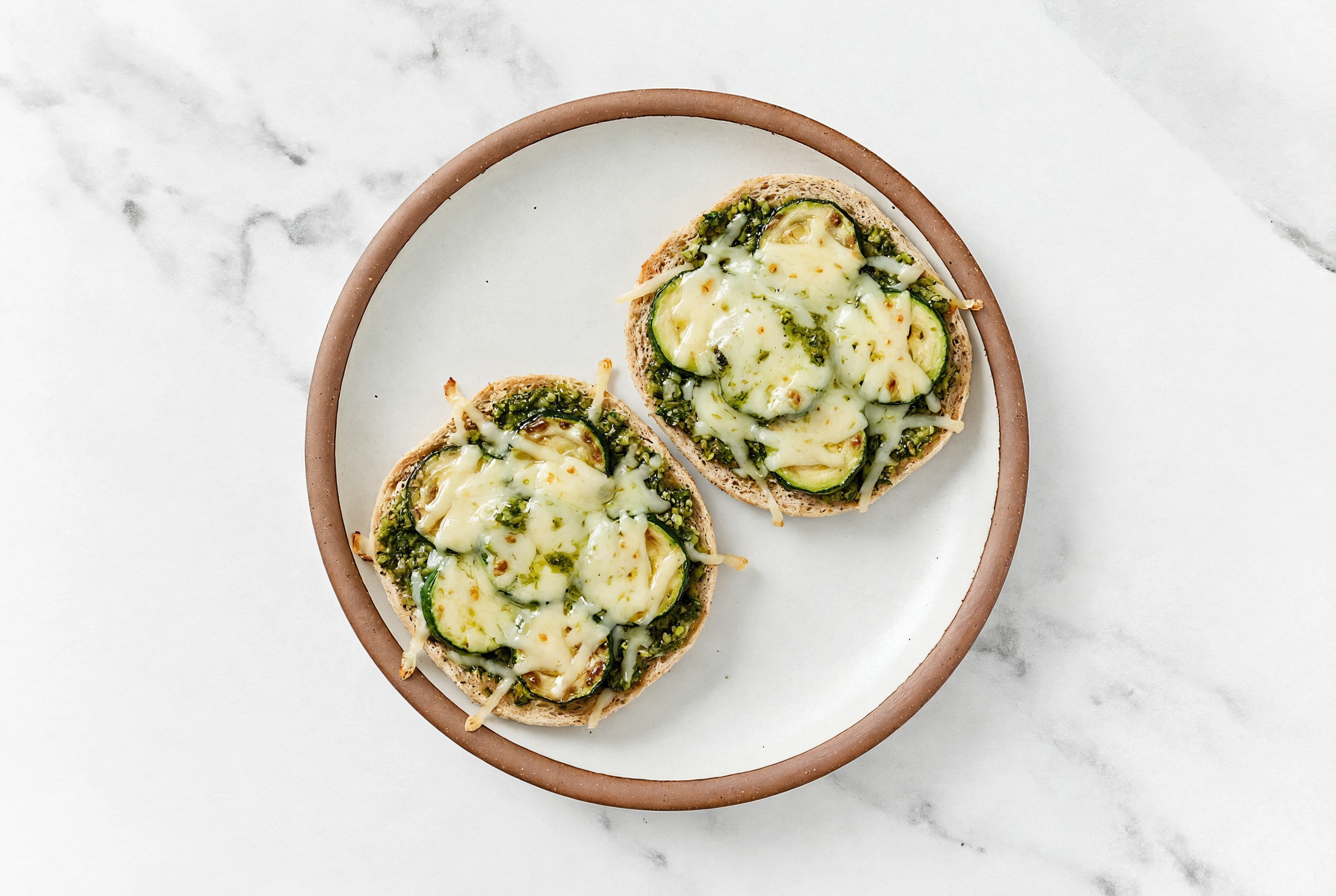 Herby Cheezy Zucchini + Pesto OneBun Multigrain Flatbread