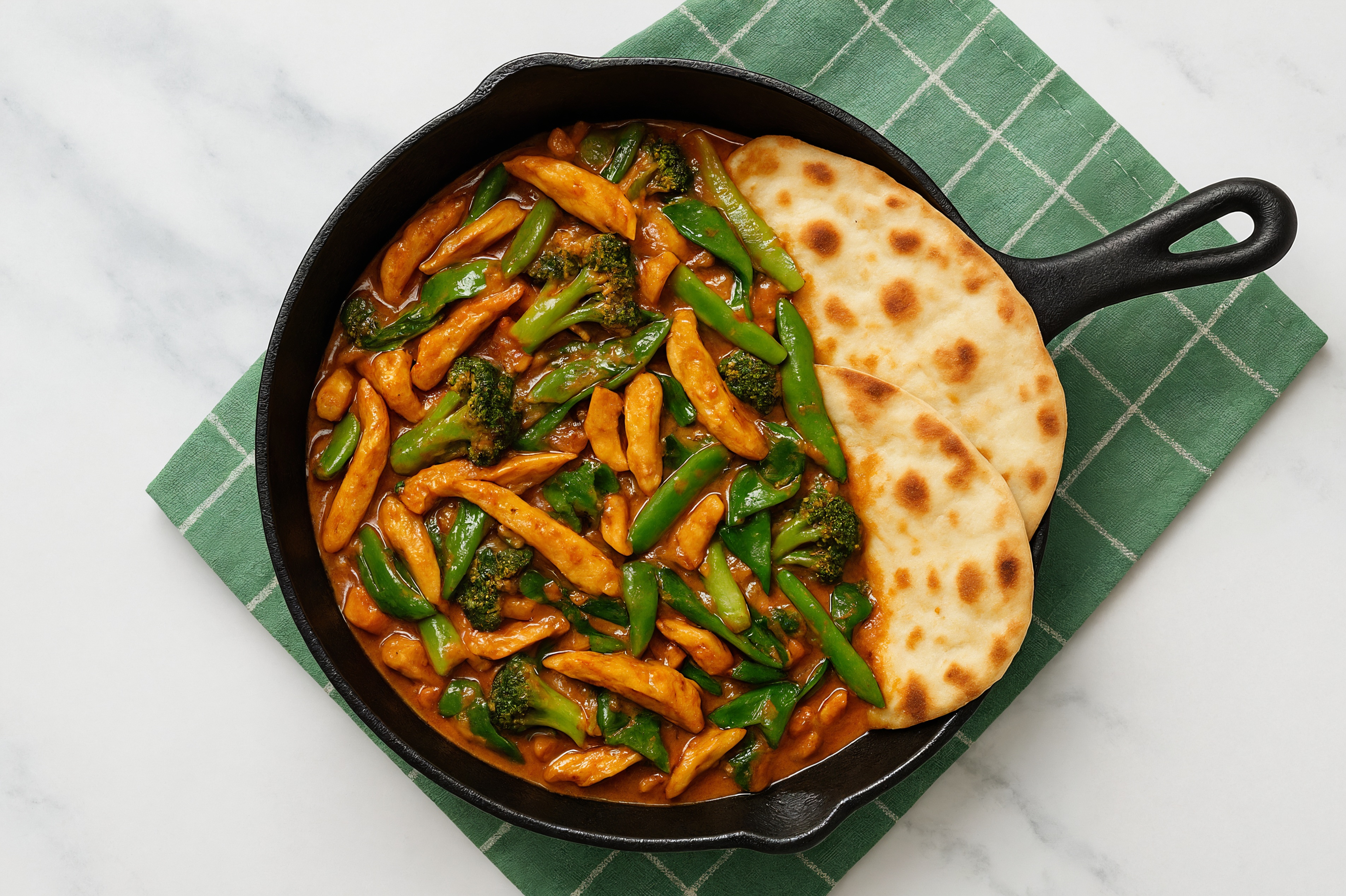 Speedy Chicken Tikka Stir-Fry + Warm Naan