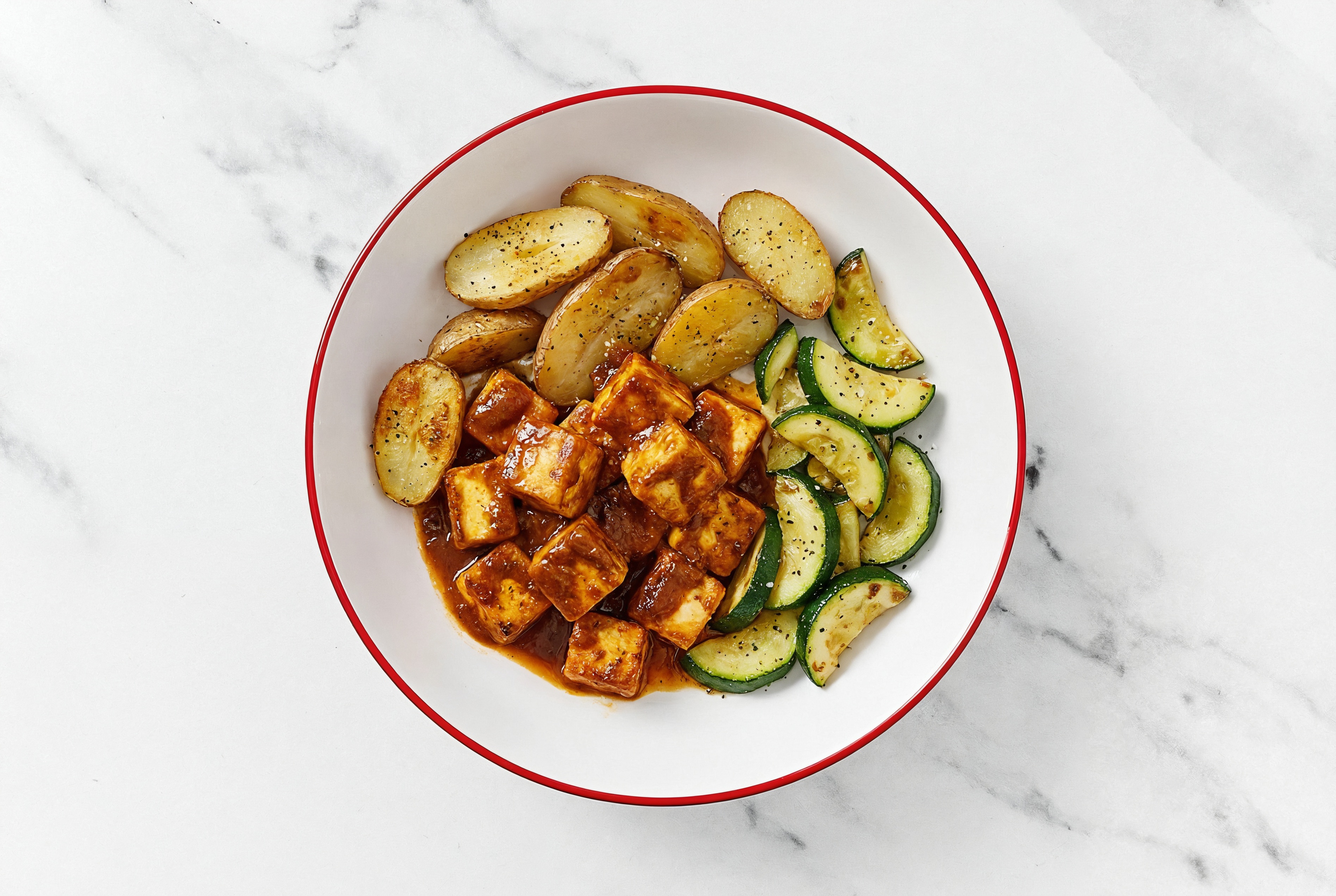 Herby Tandoori Paneer with Potato + Zucchini