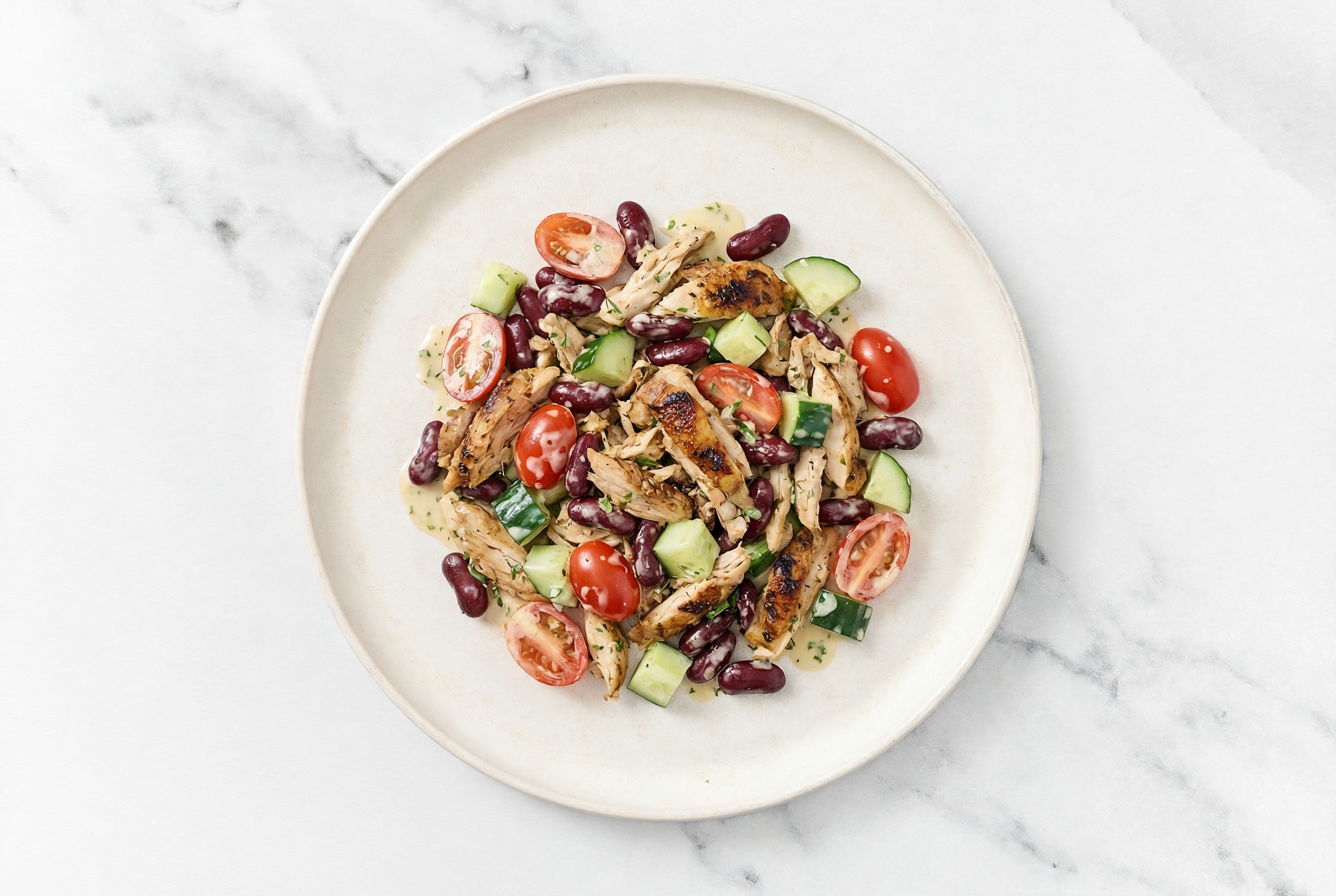 Chicken Shawarma + Kidney Beans Salad