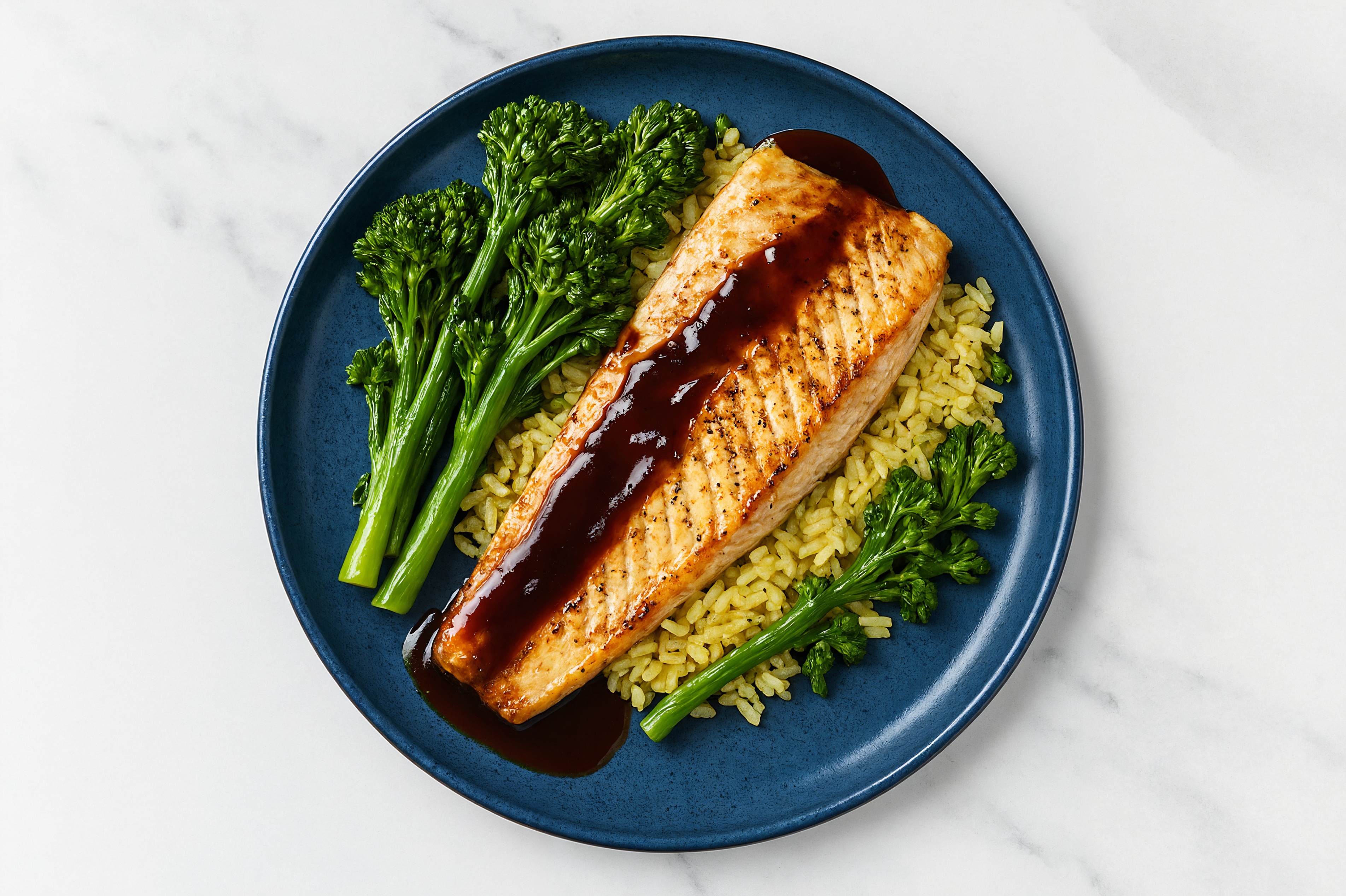 Japanese BBQ Trout + Jasmine Rice Bowl with Baby Broccoli
