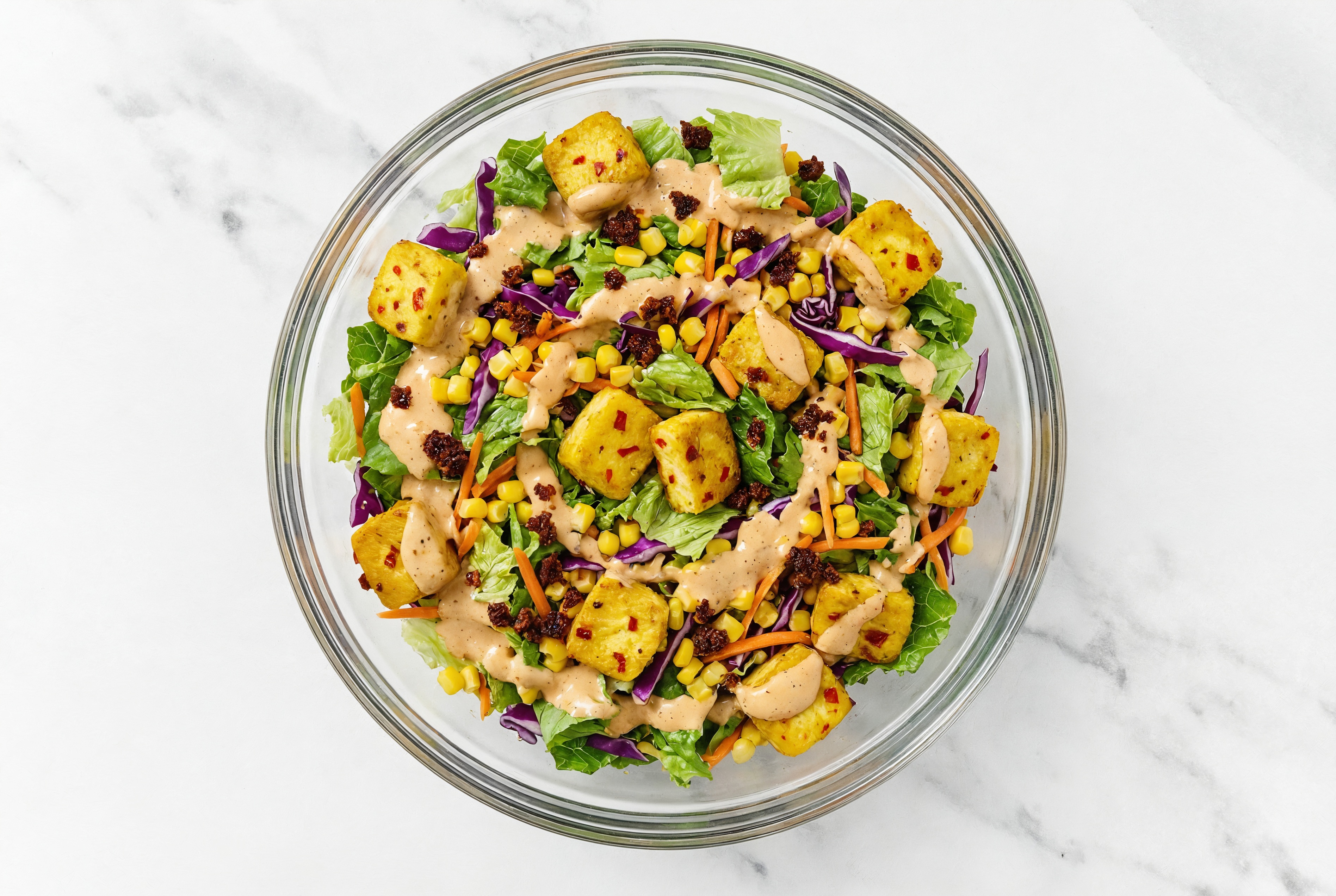 Street Corn Salad with Braised Lemongrass Tofu