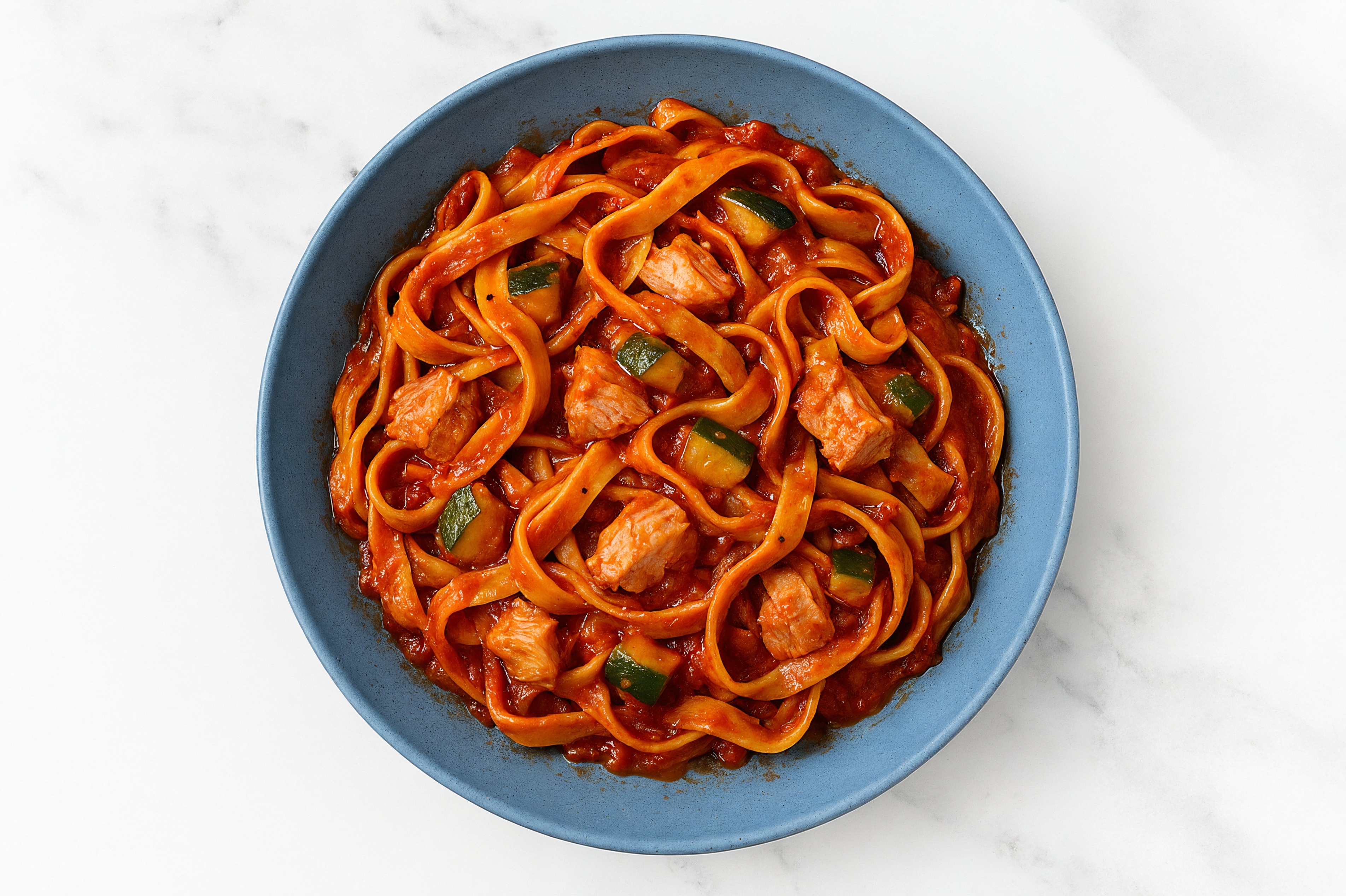 Classic Tuna Tagliatelle with Fresh Zucchini