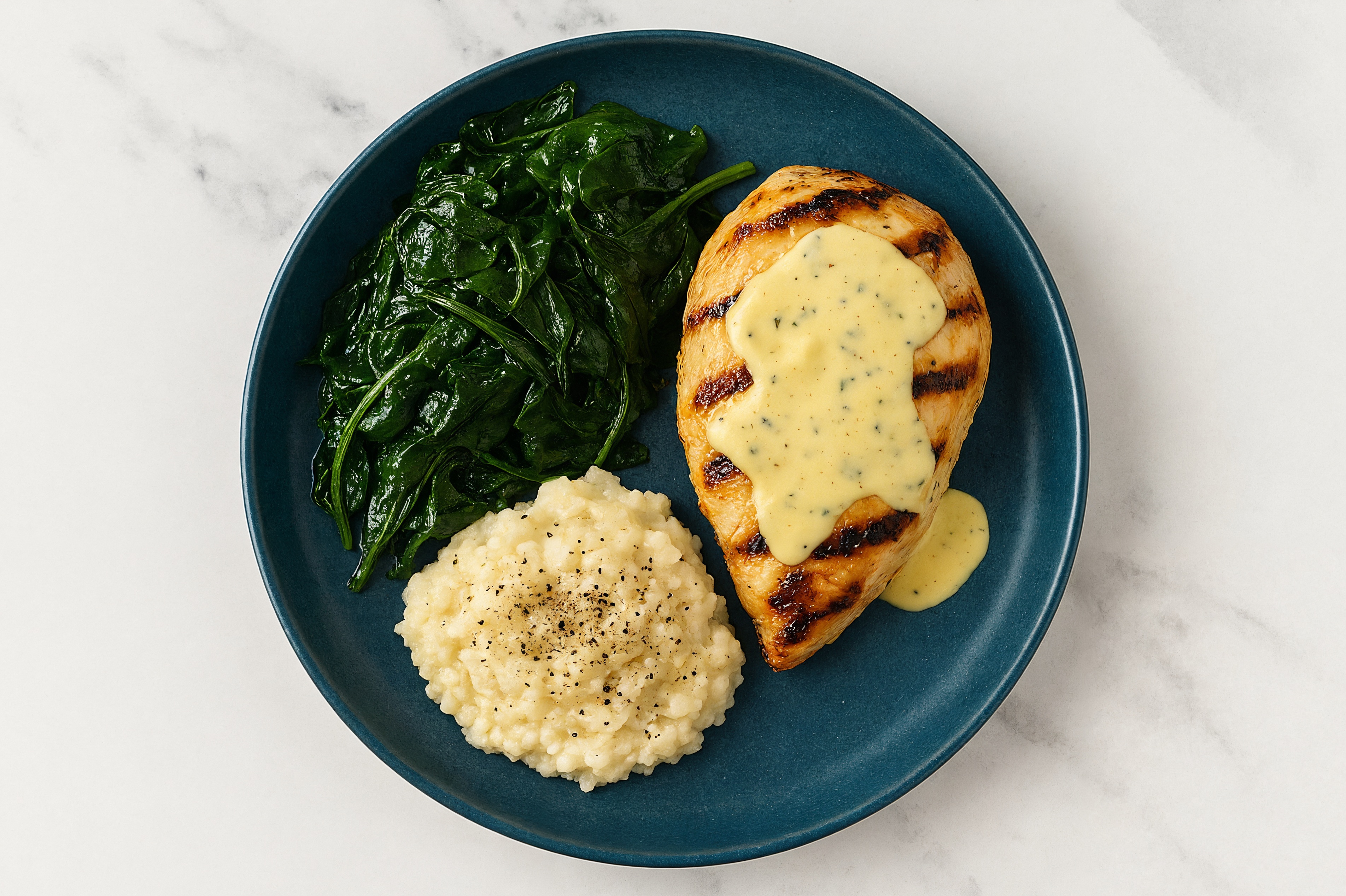 Caesar Grilled Seasoned Chicken Breast + Cauliflower Mash