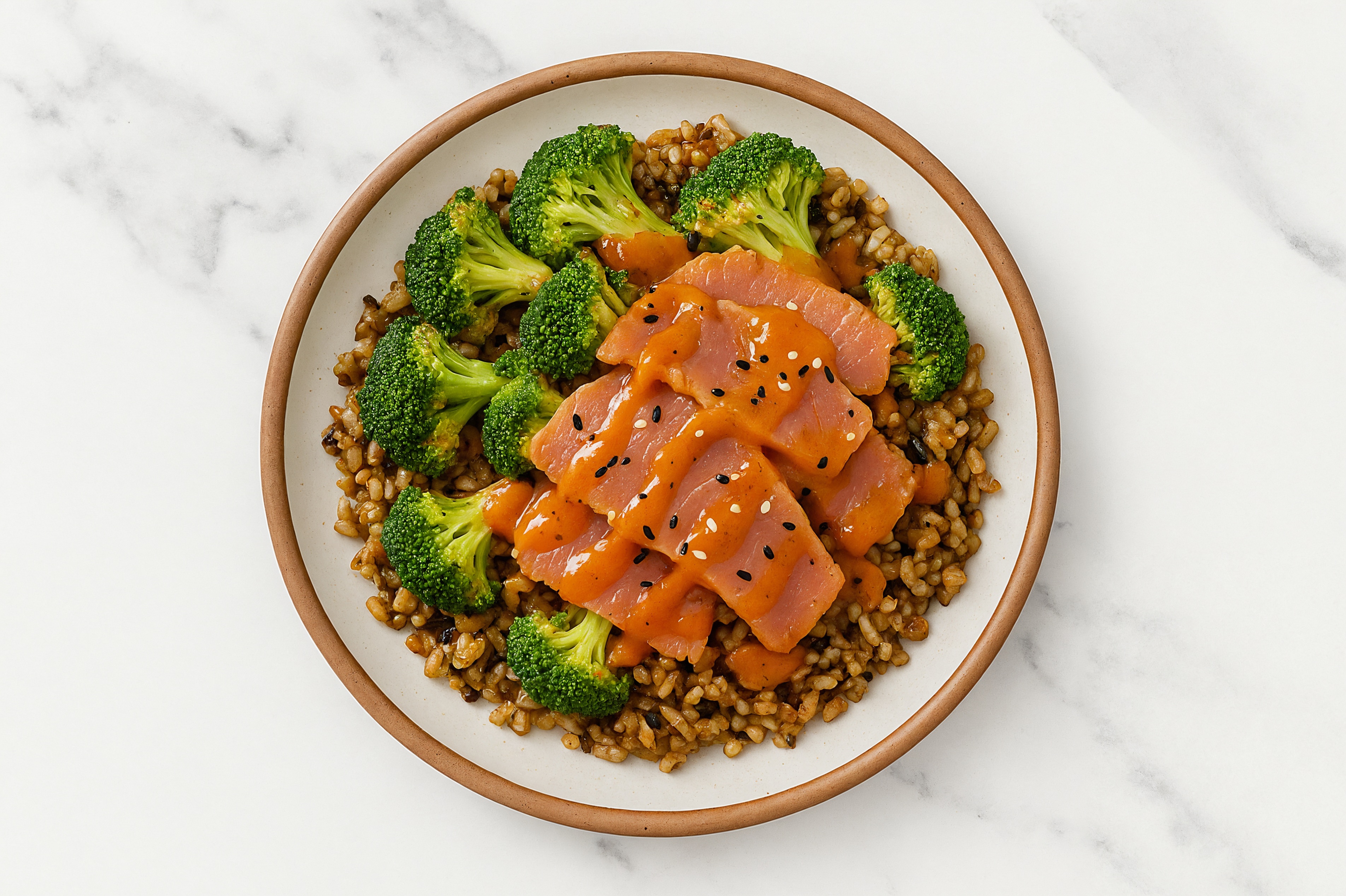 Tuna Seven Grain Bowl with Sweet Hickory & Organic Broccoli