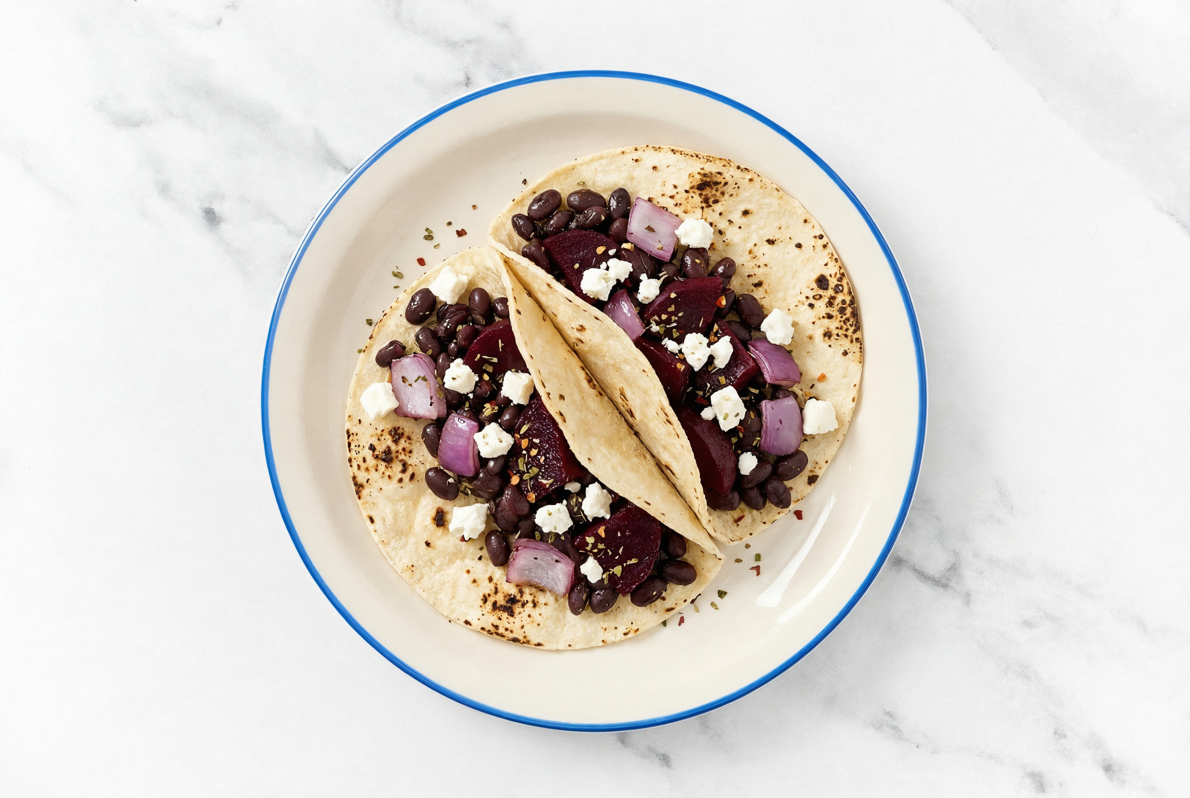 Crispy Black Bean + Goat Cheese Tacos
