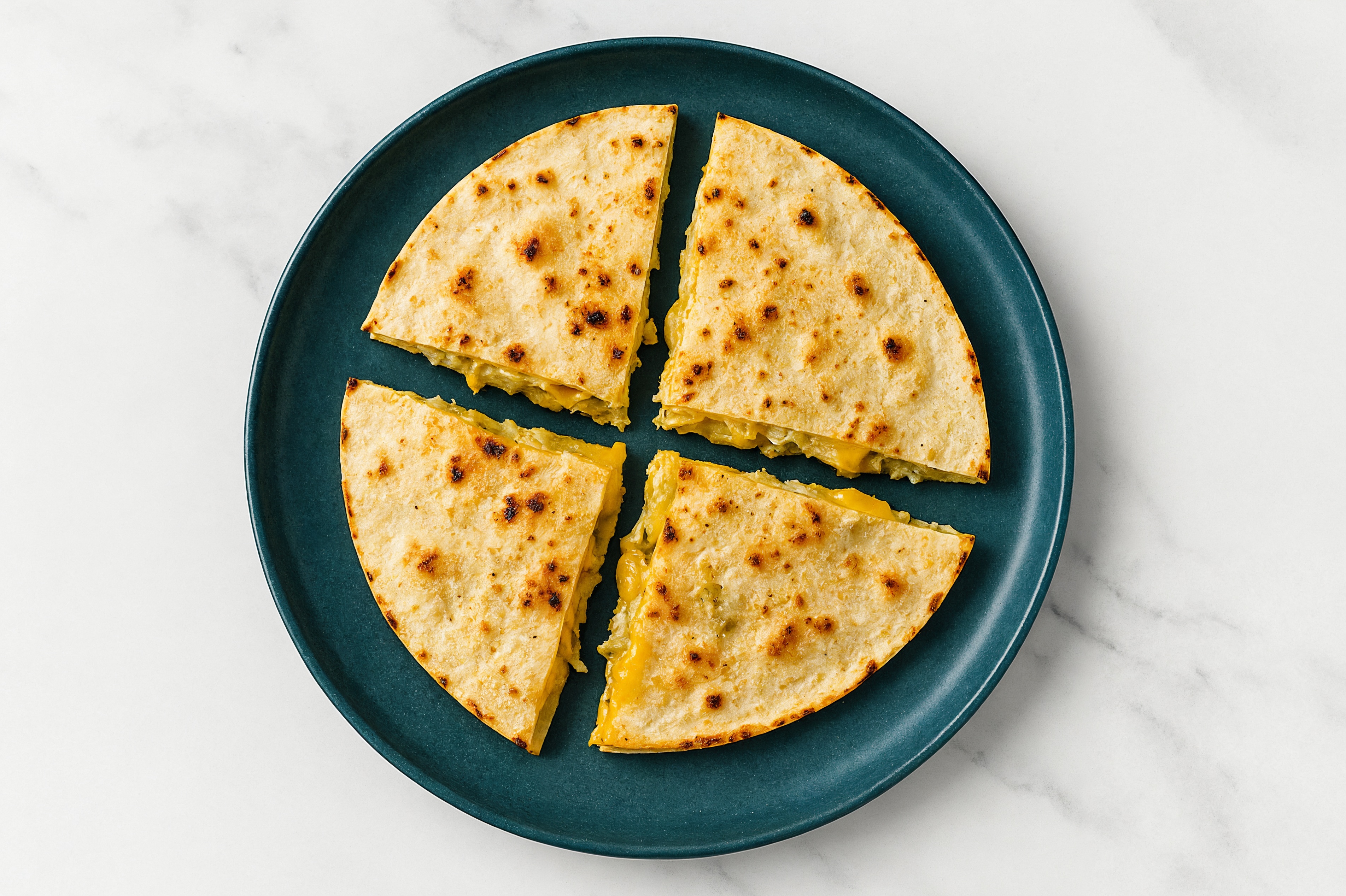 Air Fryer Pulled Chicken Quesadilla with Sharp Cheddar Bar