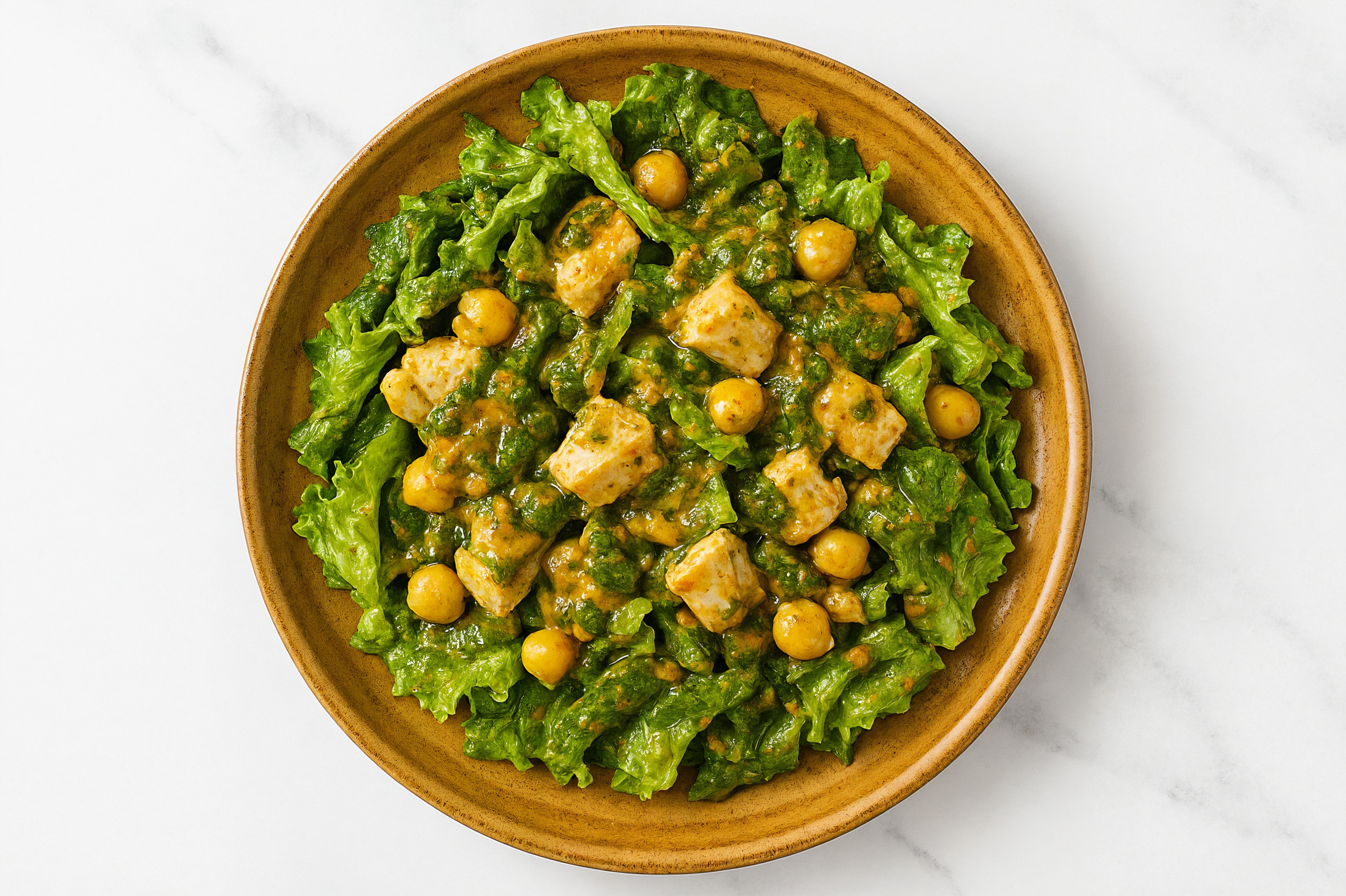 BBQ Saag Chicken + Chickpea Salad