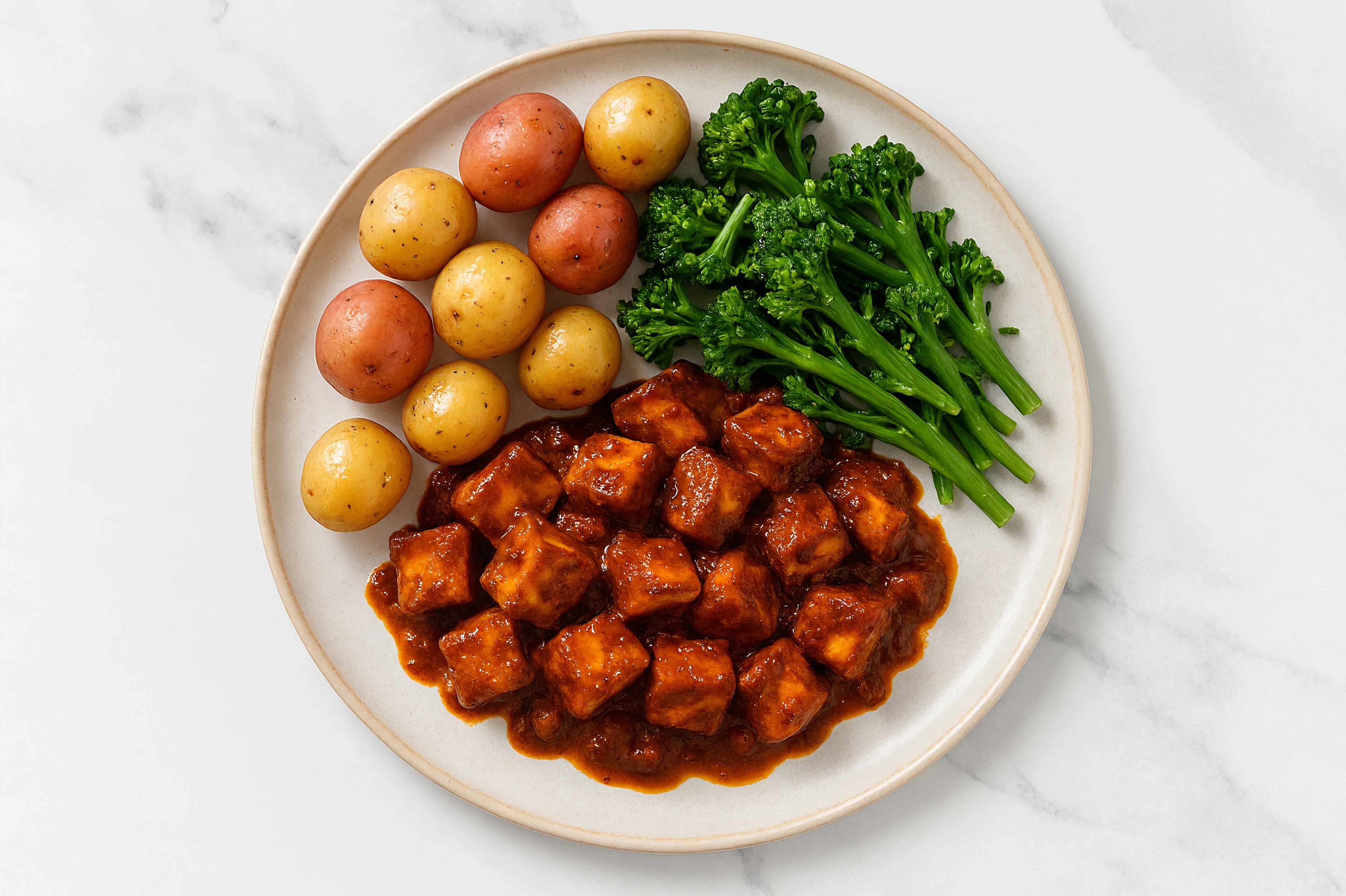 Tandoori Paneer with Potato + Broccoli