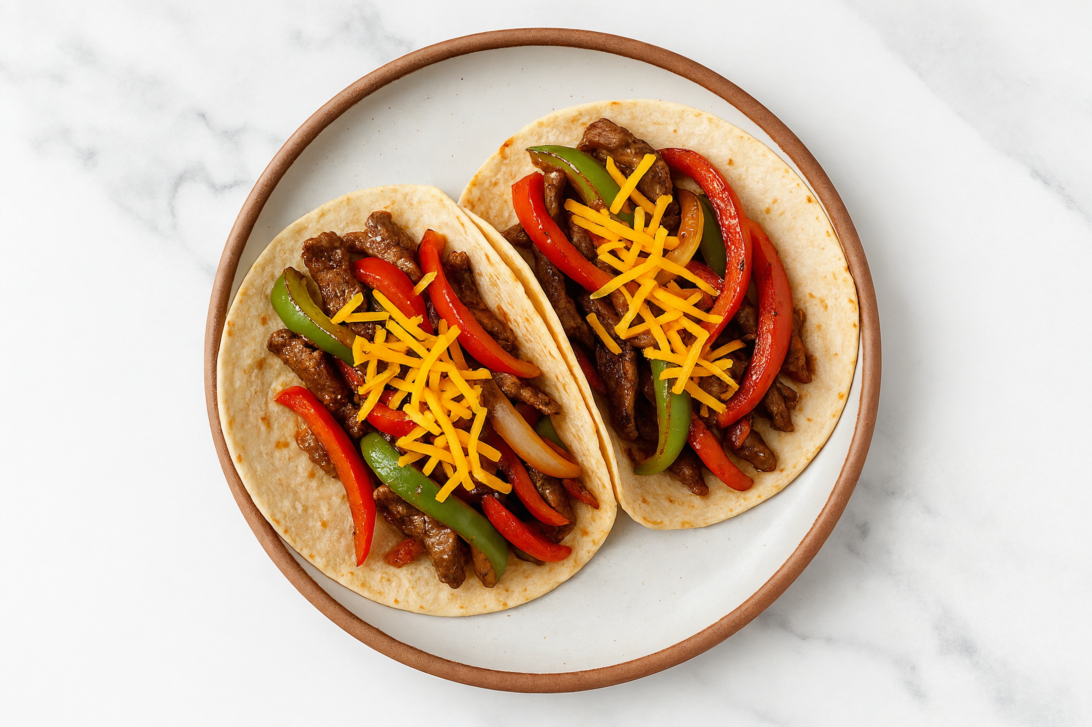 Beef Strip Keto Tacos with Shredded Sharp Cheddar Cheese