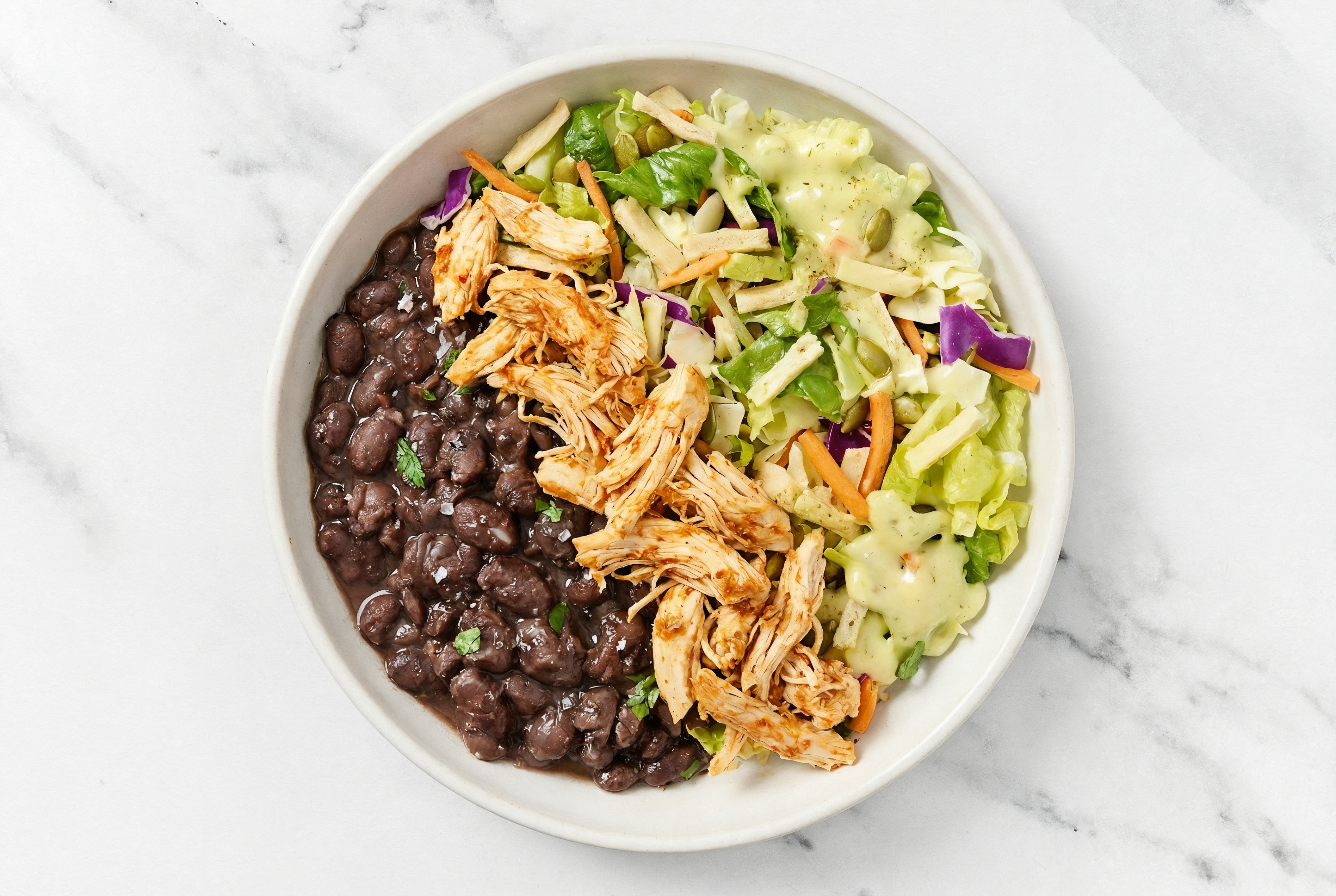 Chili Chicken Avocado + Cuban Spiced Black Beans Bean Bliss Bowl