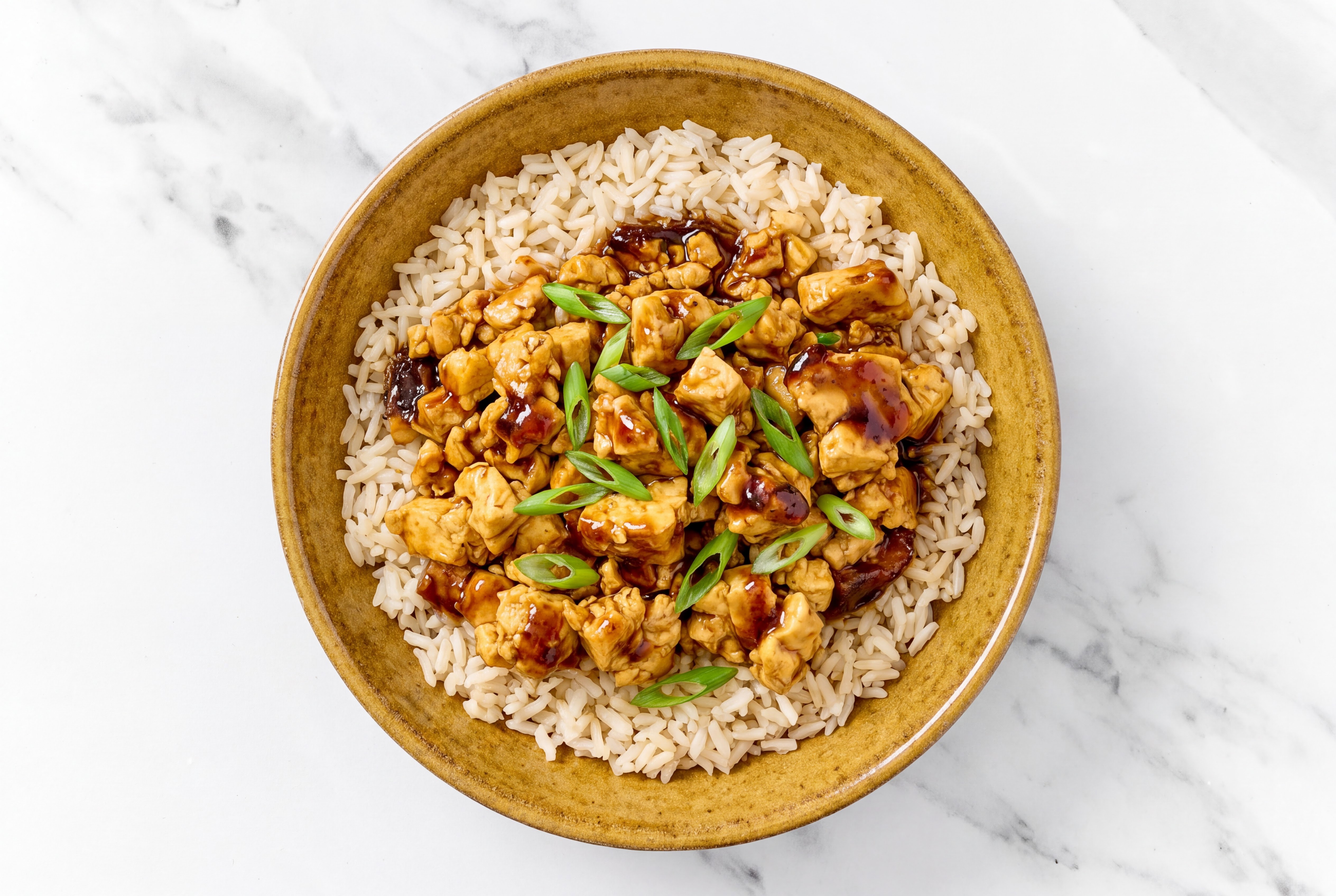 5-Minute Teriyaki Tofu + White Rice