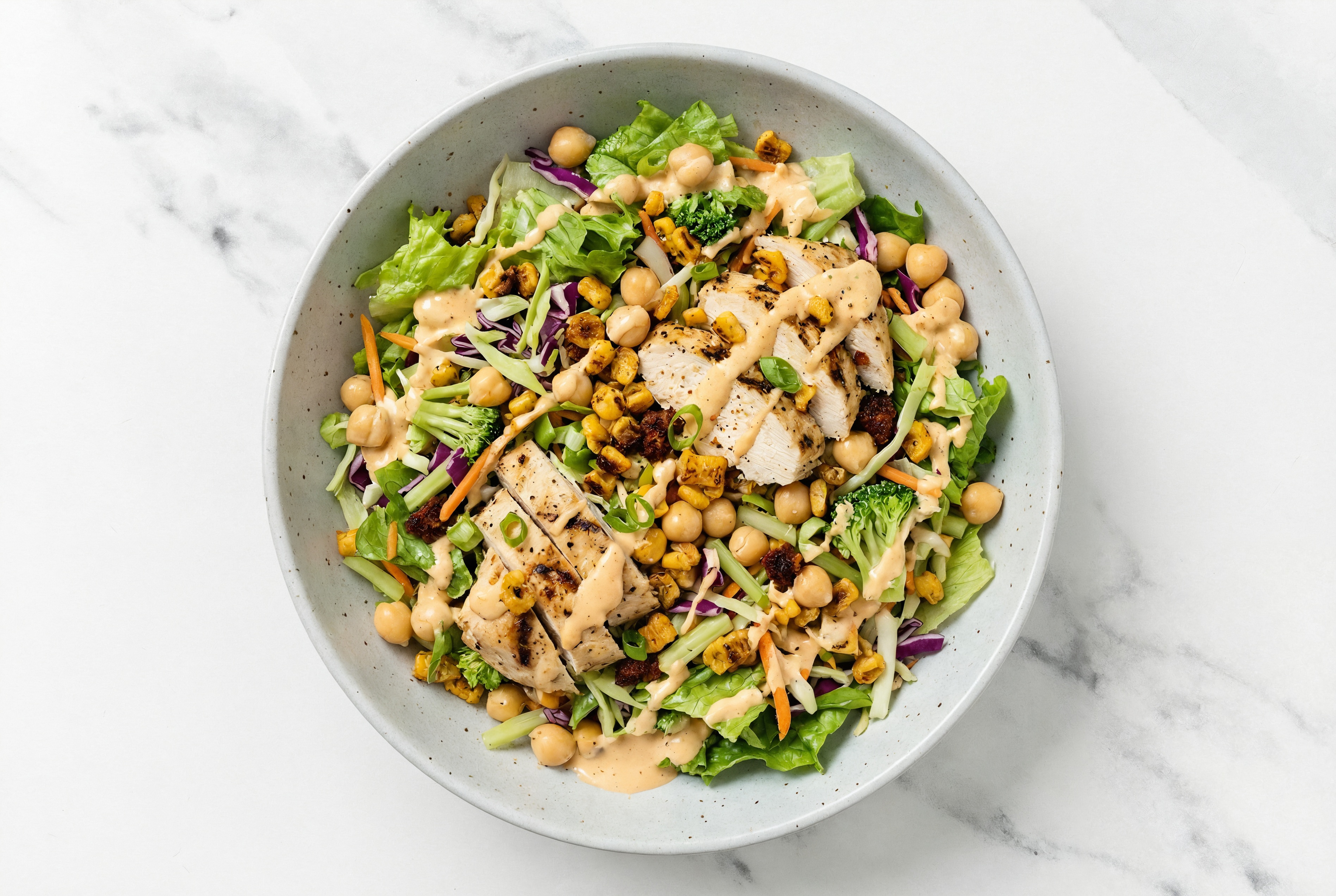 Street Corn Chicken Salad with Organic Garbanzo Beans