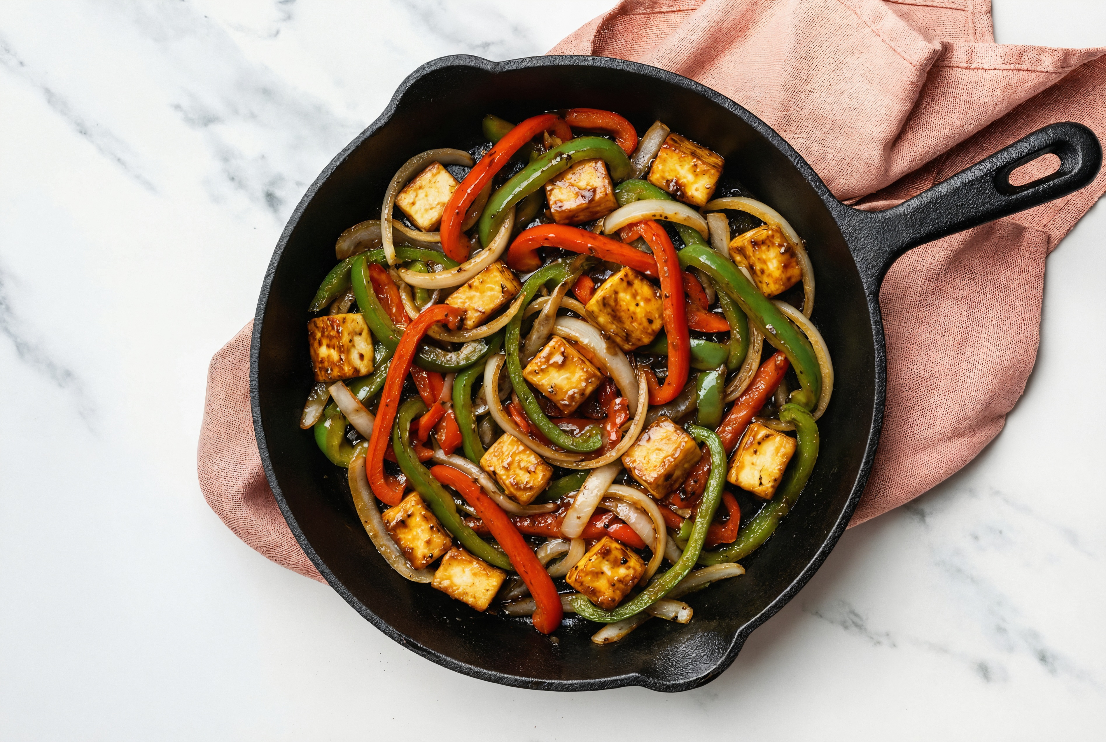  Tangy Pepper Soft & Creamy Paneer Stir Fry