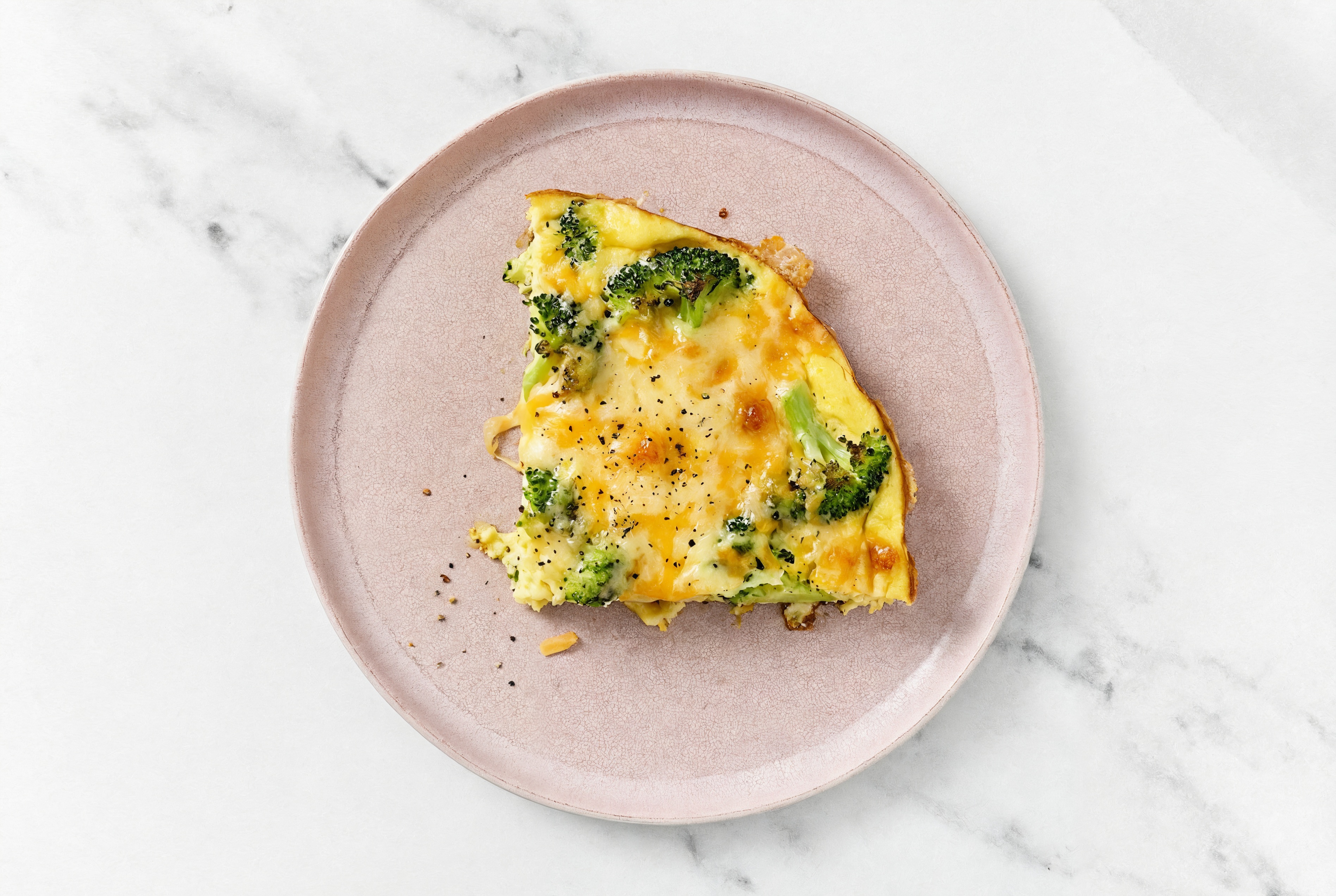 Herby Broccoli Cheddar Crustless Quiche