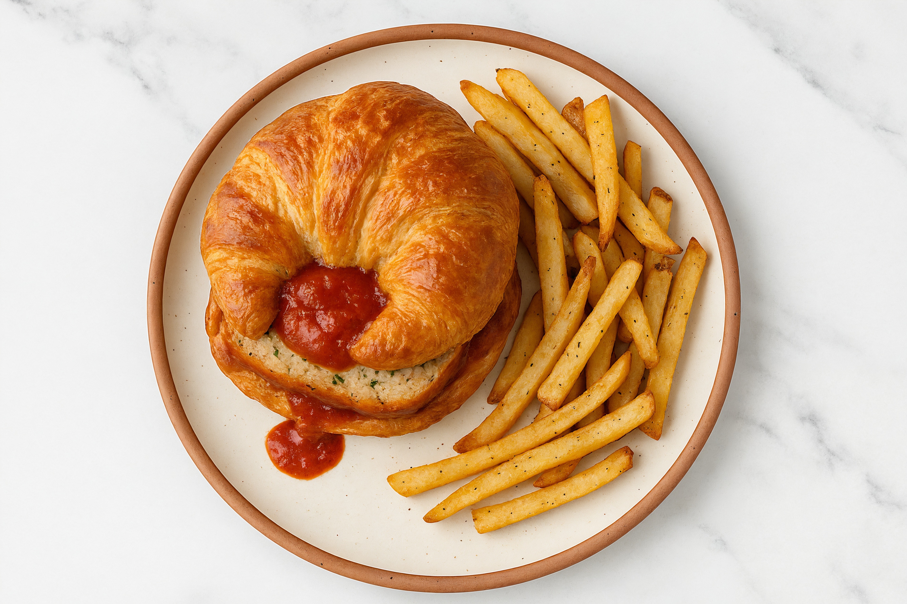 Herby Turkey Meatloaf Sandwich + Fries