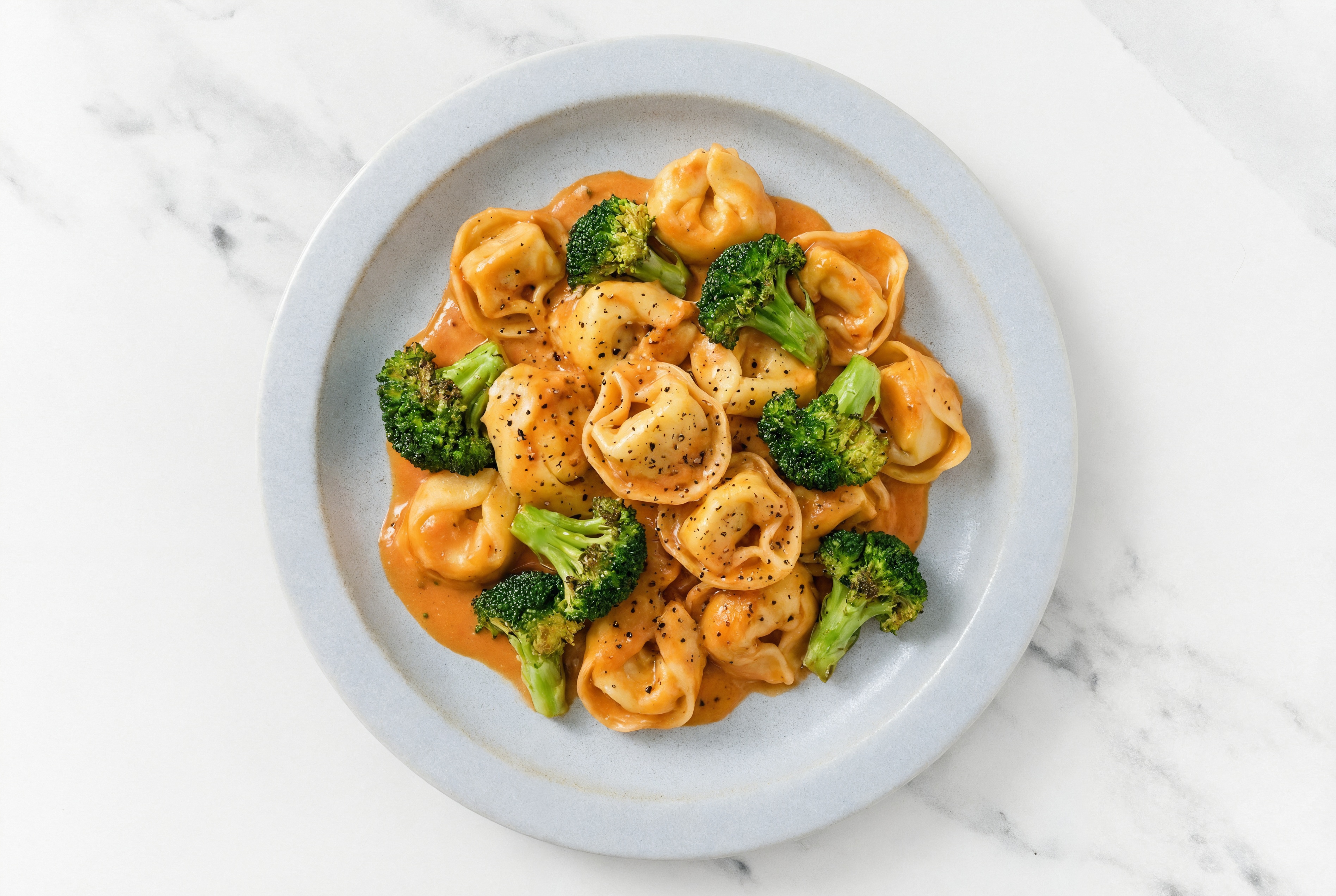 Vodka Sauce Tortelloni with Organic Broccoli