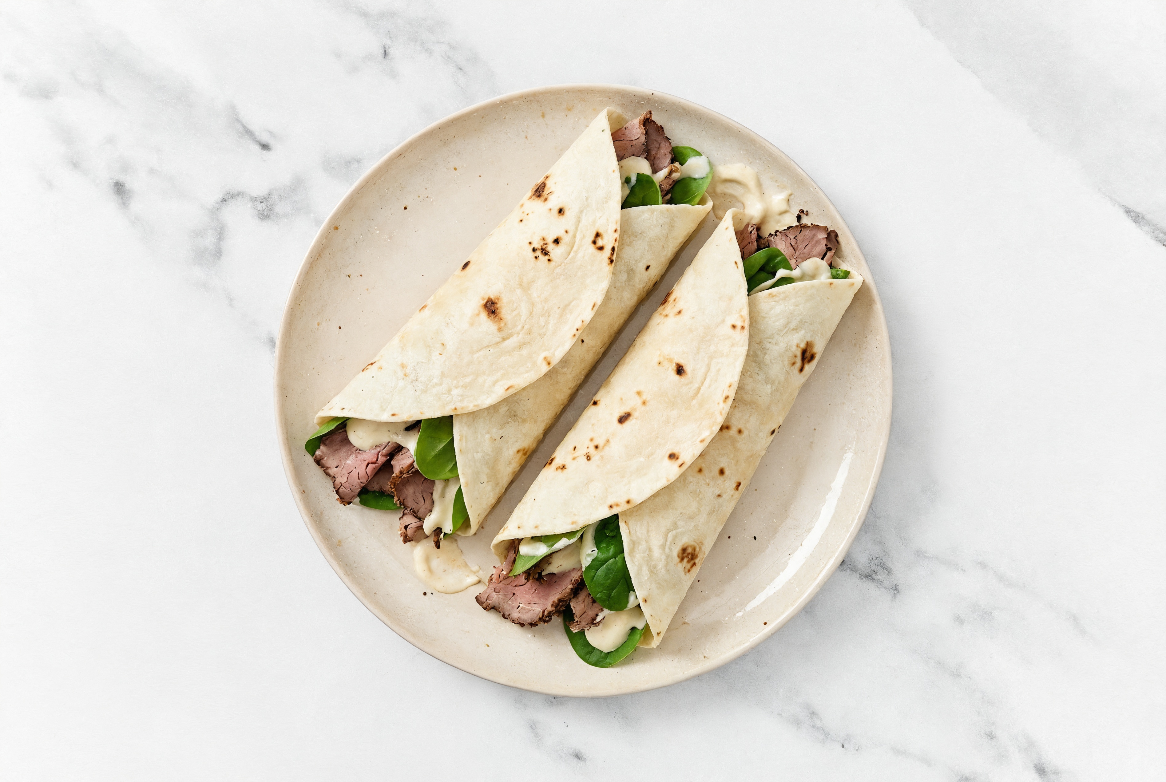 Herby Creamy Roast Beef Roll-Ups