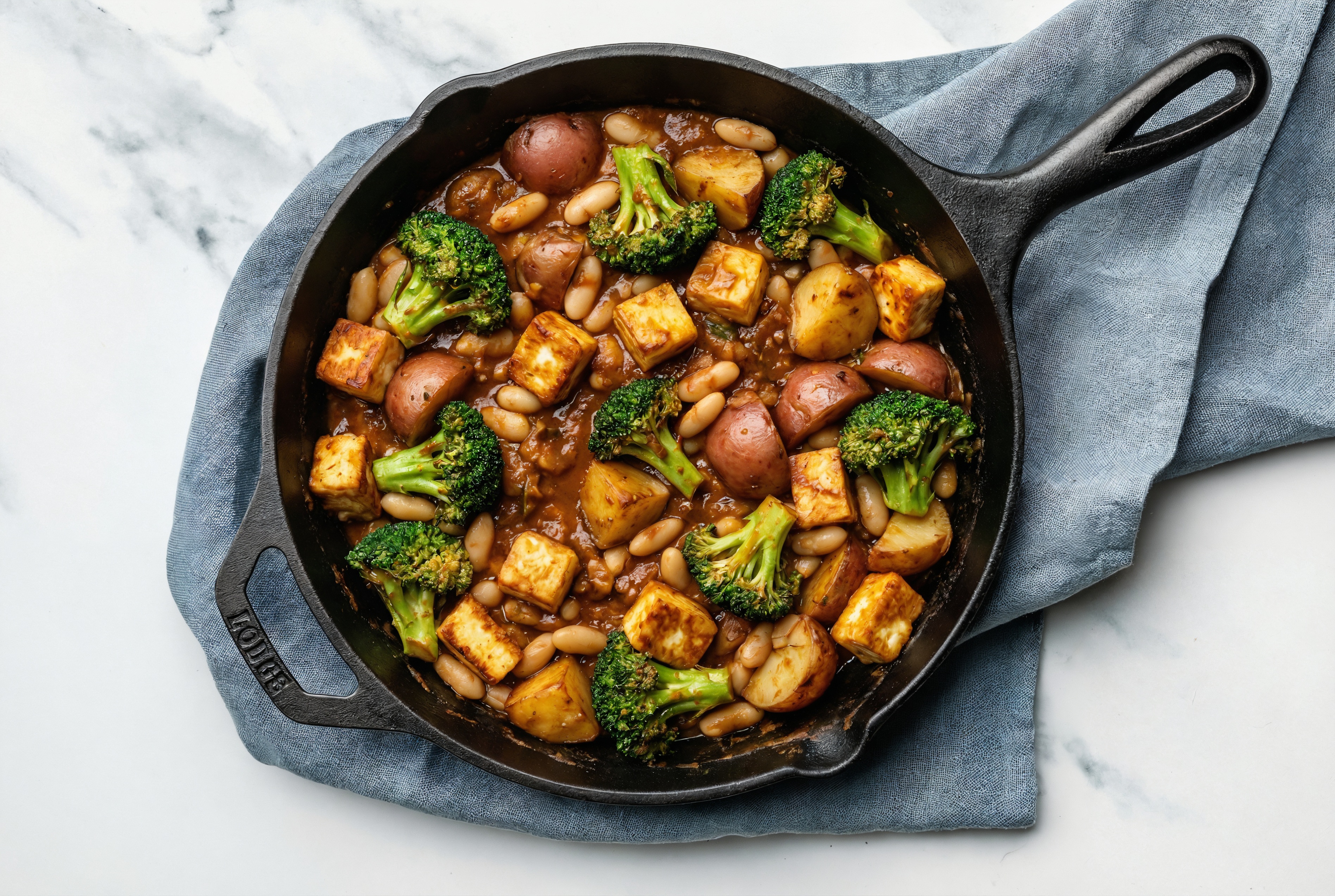 Paneer + Cannellini Beans Vindaloo with Broccoli + Poatoes
