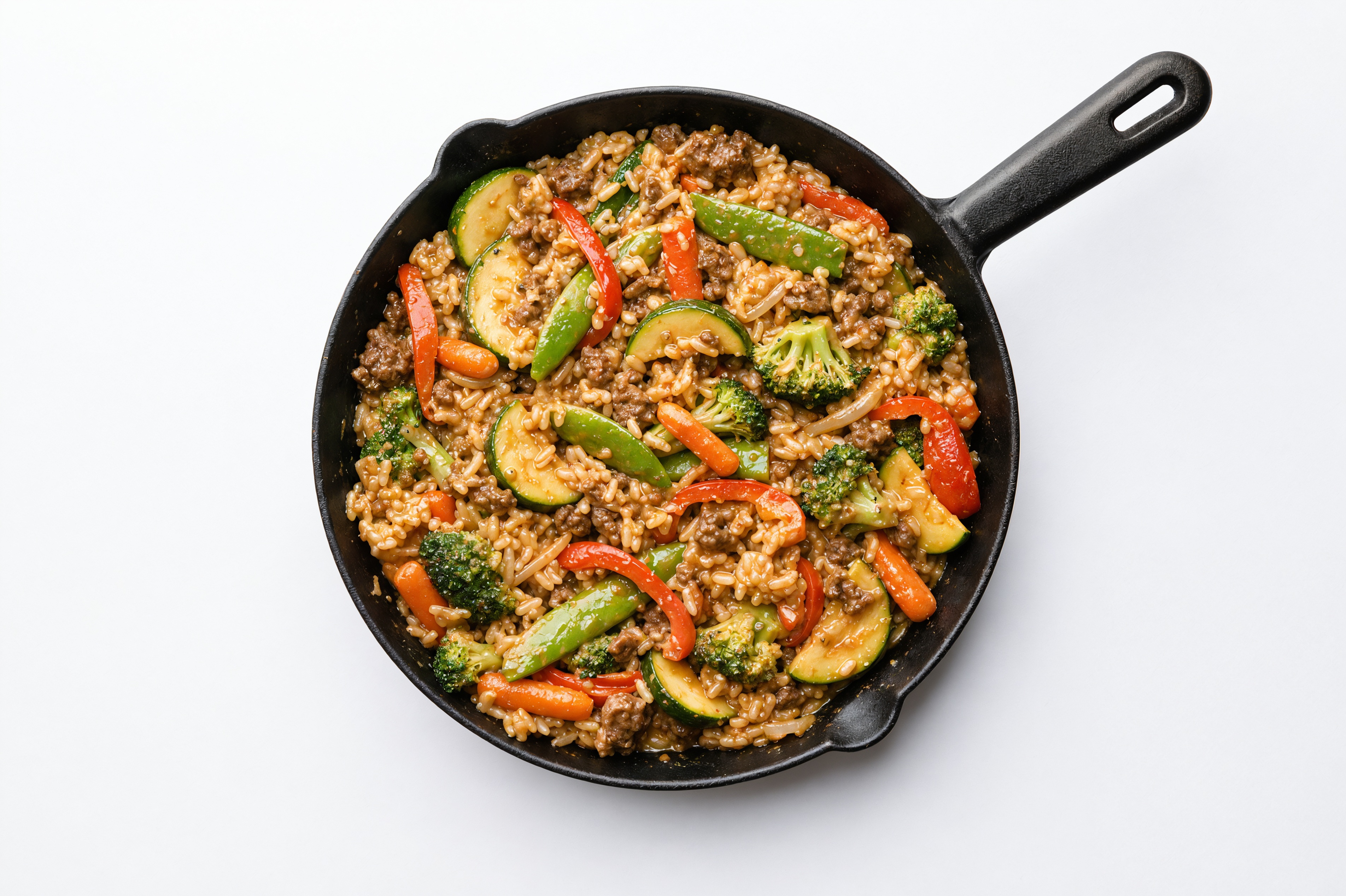  Thai Peanut Veggie + Ground 93/7 Lean Beef Stir-Fry