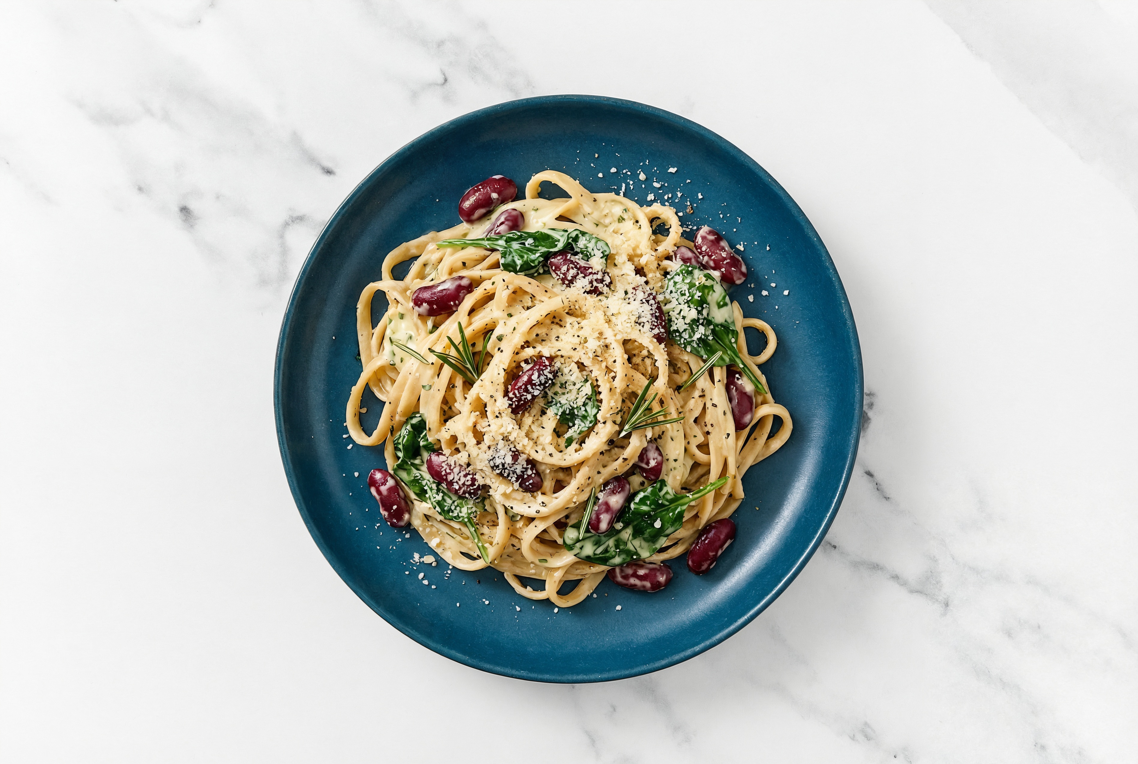  Creamy Herb White Sauce Kidney Beans + Rosemary Pasta