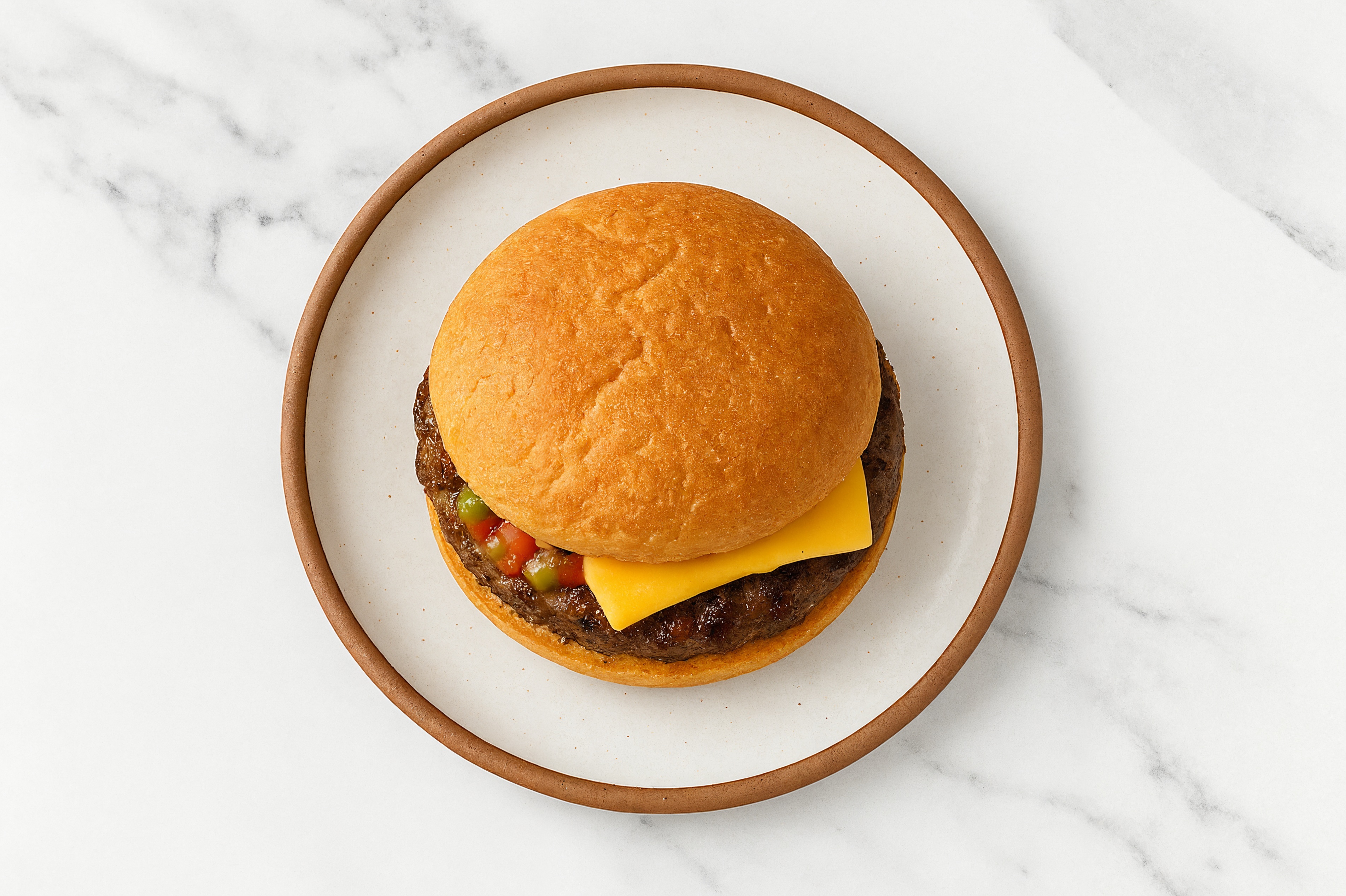 Lamb Burger on Gluten-Free Bun with Salsa & American