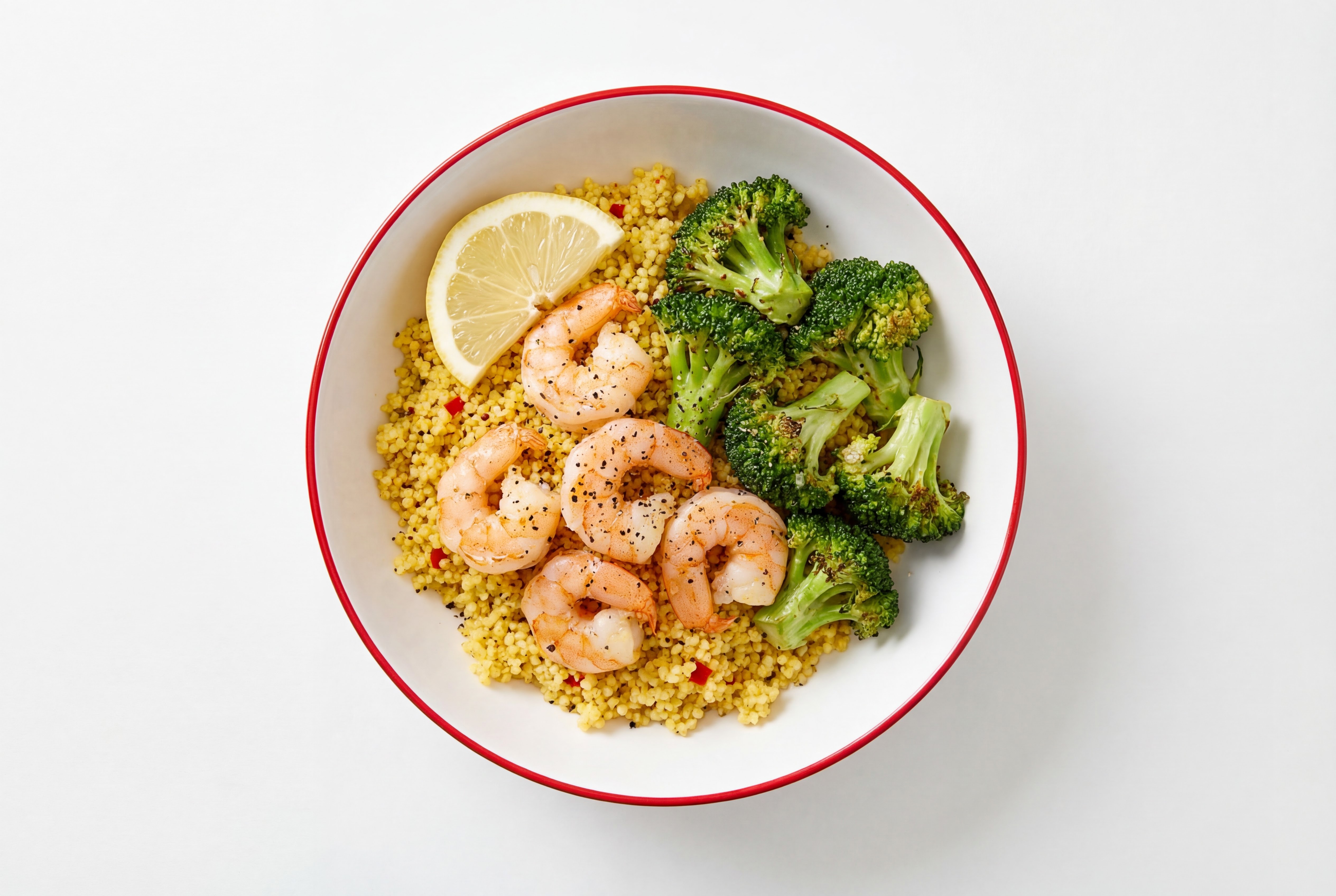 Lemony Shrimp + Broccoli Bunches Couscous
