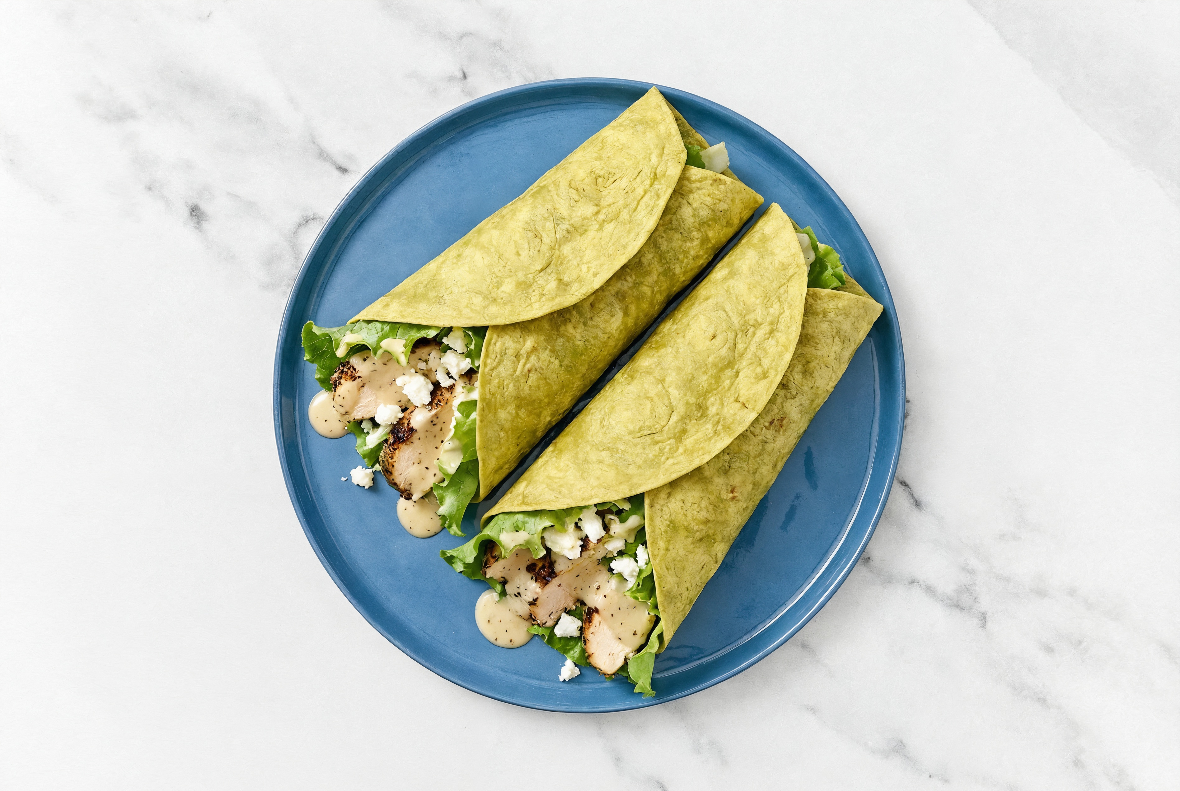 Herby Feta Mediterranean Grilled Chicken Breast Caesar Wrap