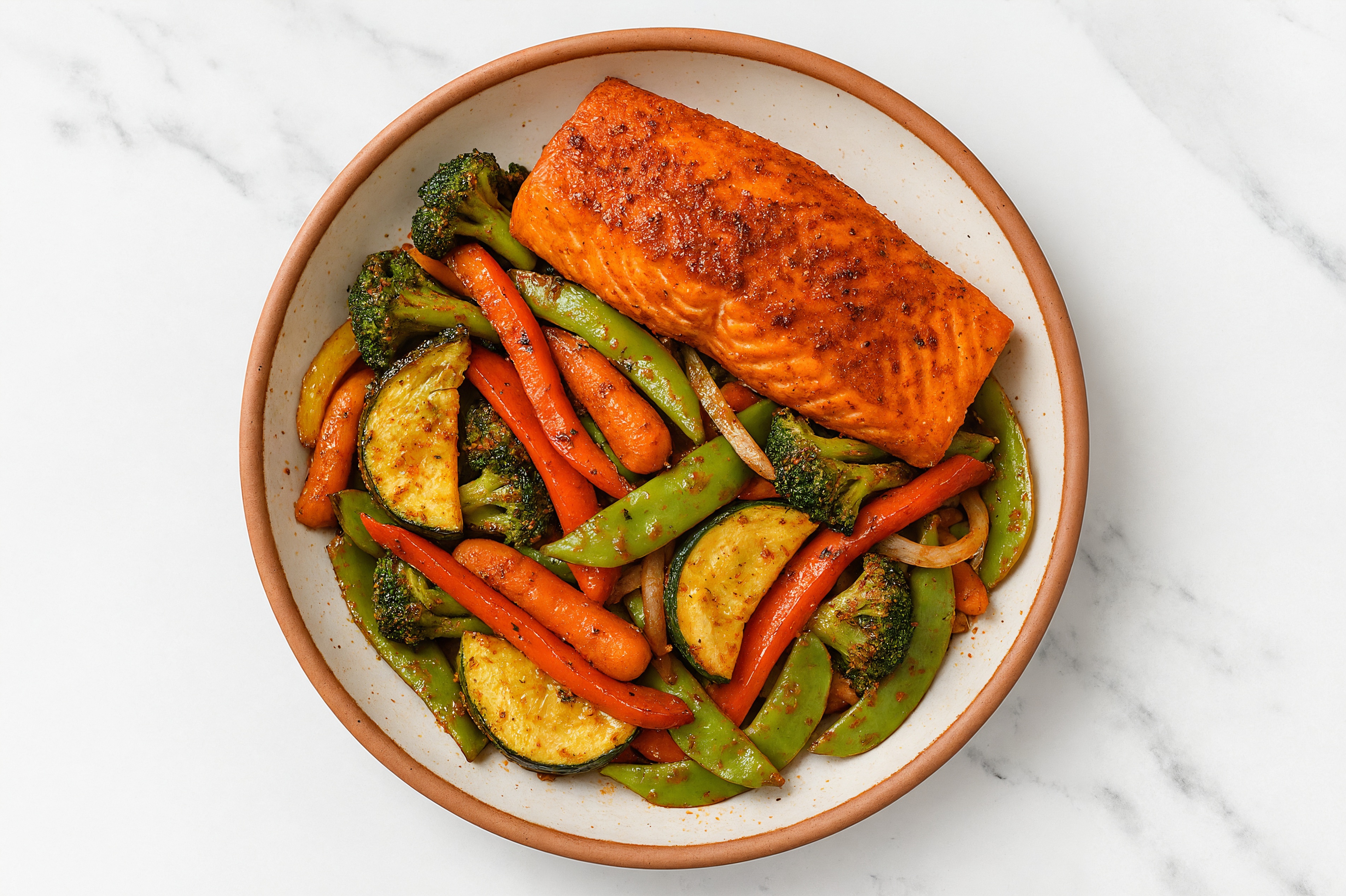 Baked Wild Salmon + Mixed Veggies