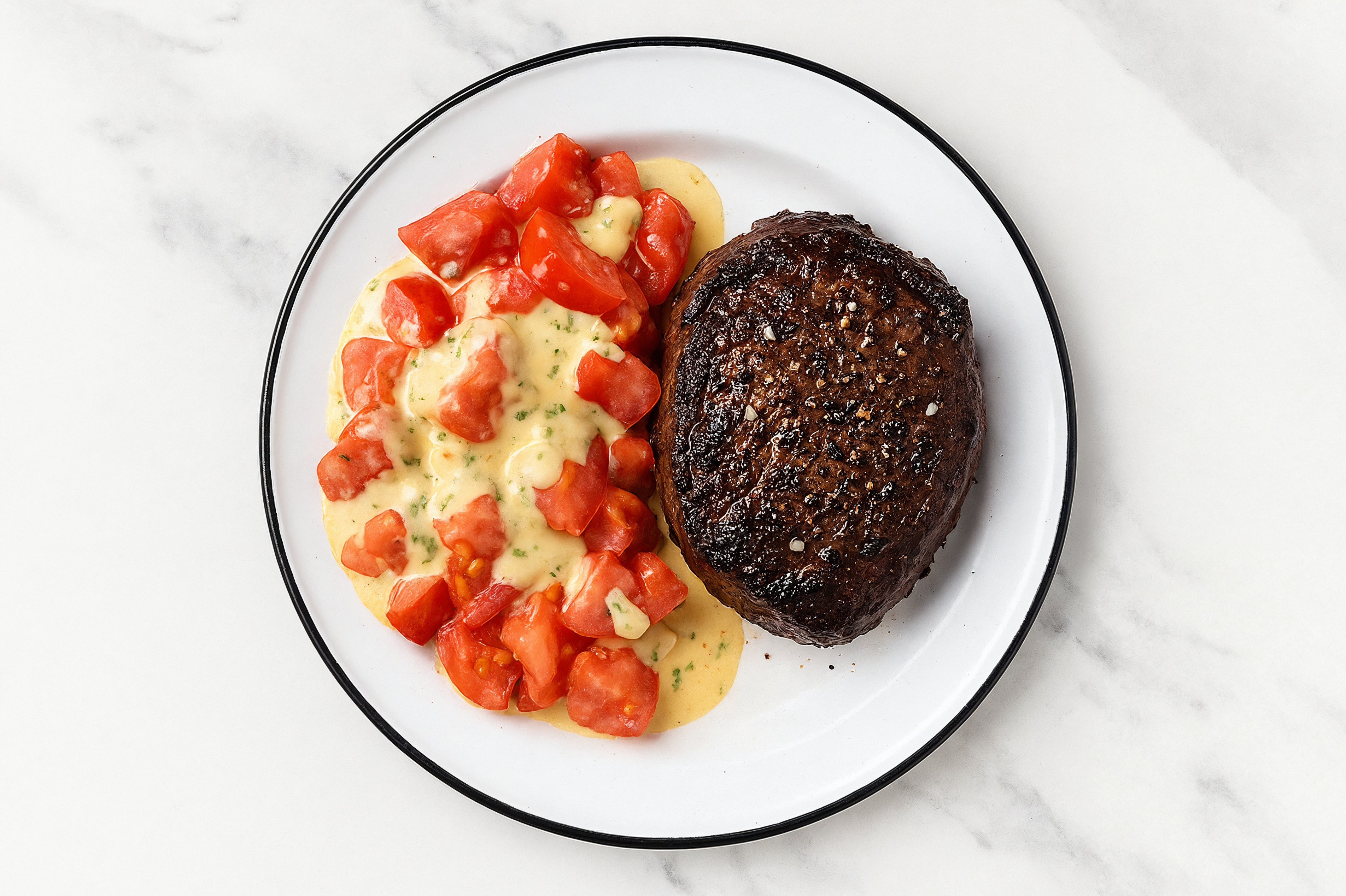  Wagyu Filet Mignon + Beefsteak Tomato Salad