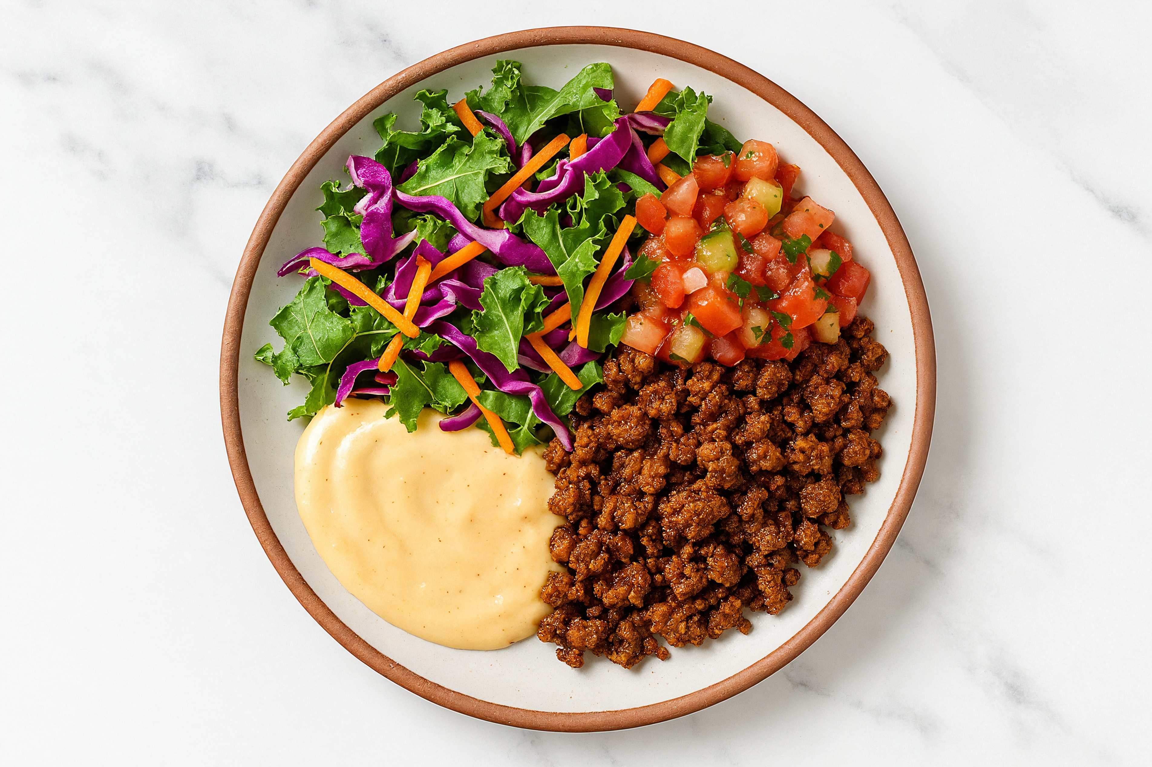  Beef Taco Veggie Bowl