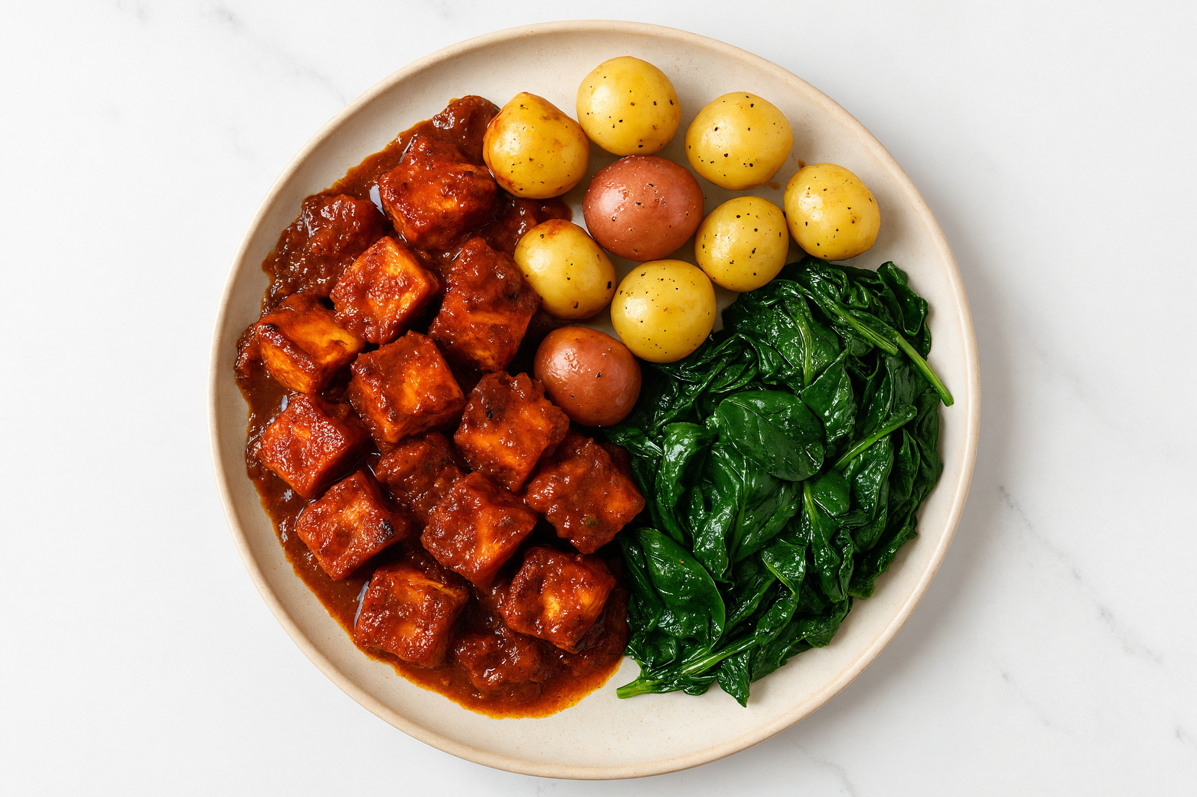 Tandoori Paneer with Potato + Baby Spinach