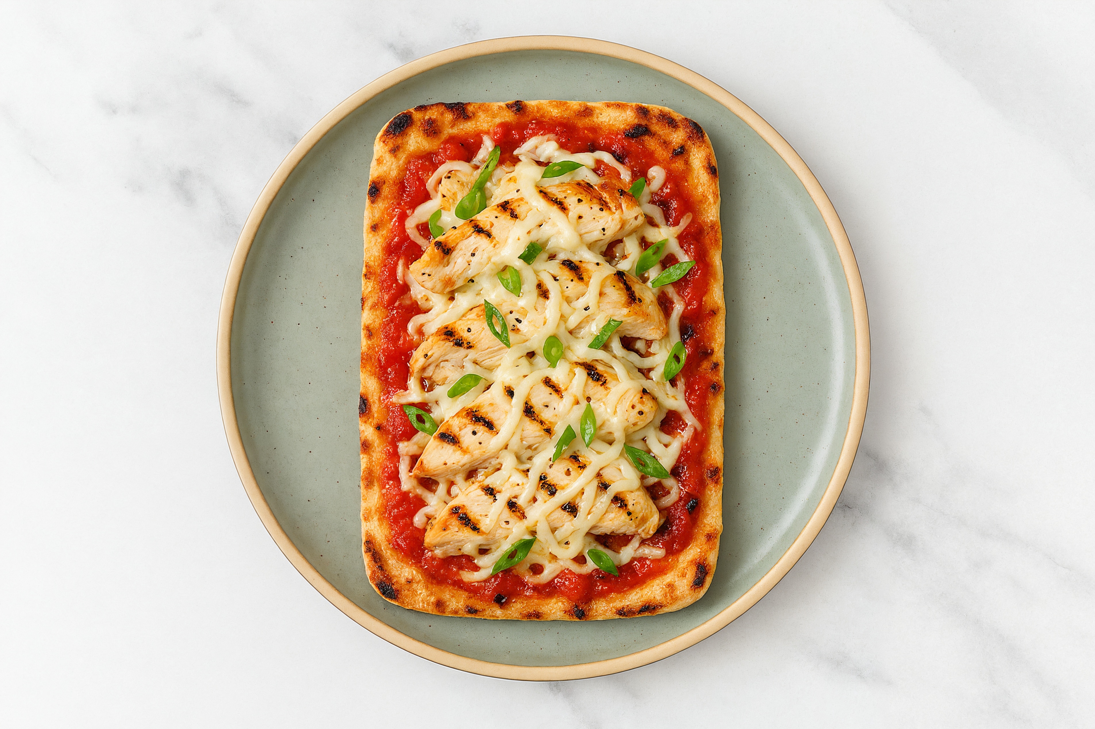 Classic Grilled Chicken Pizza with Scallions