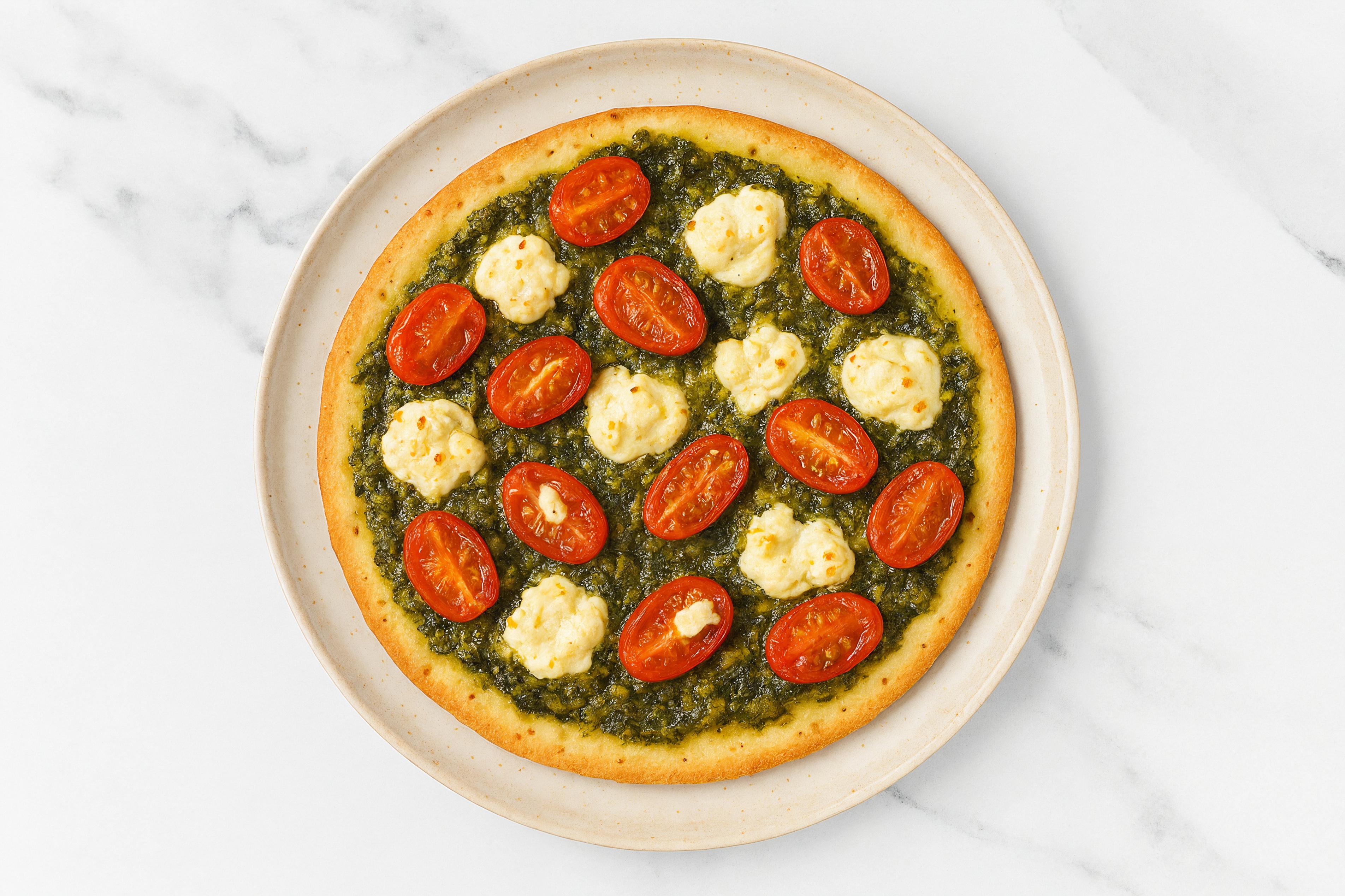 Herby Red, White + Green Gluten-Free Pizza Crusts