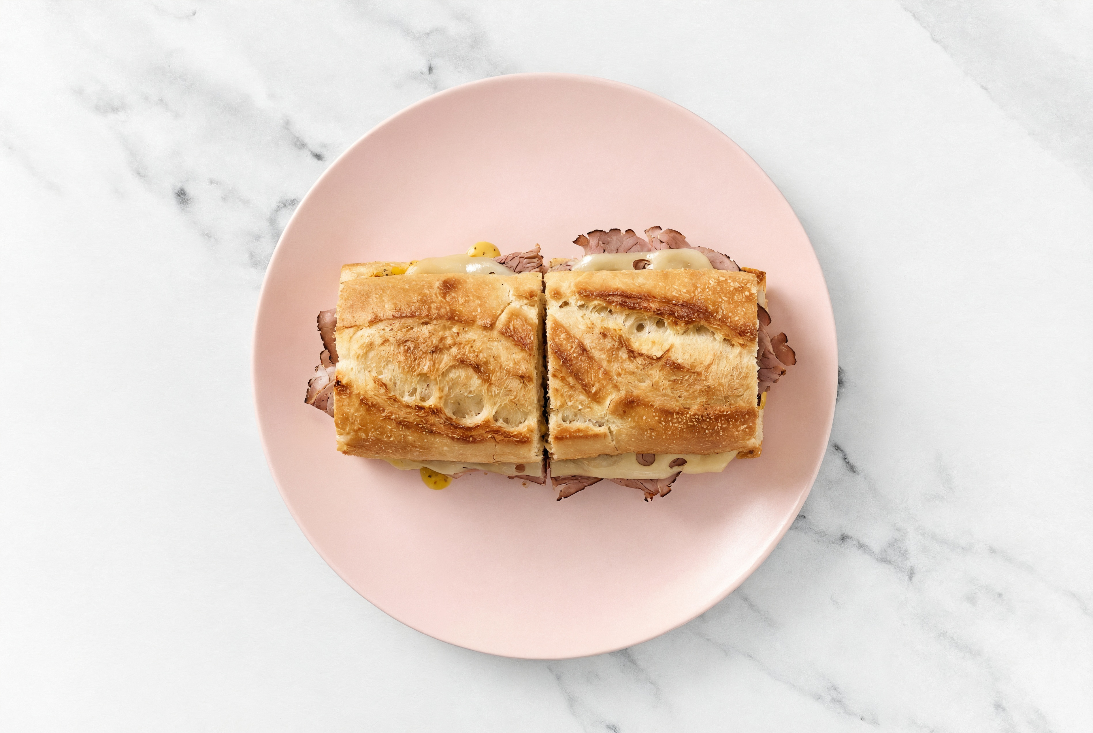 Roast Beef + Swiss Grilled Cheese Baguette