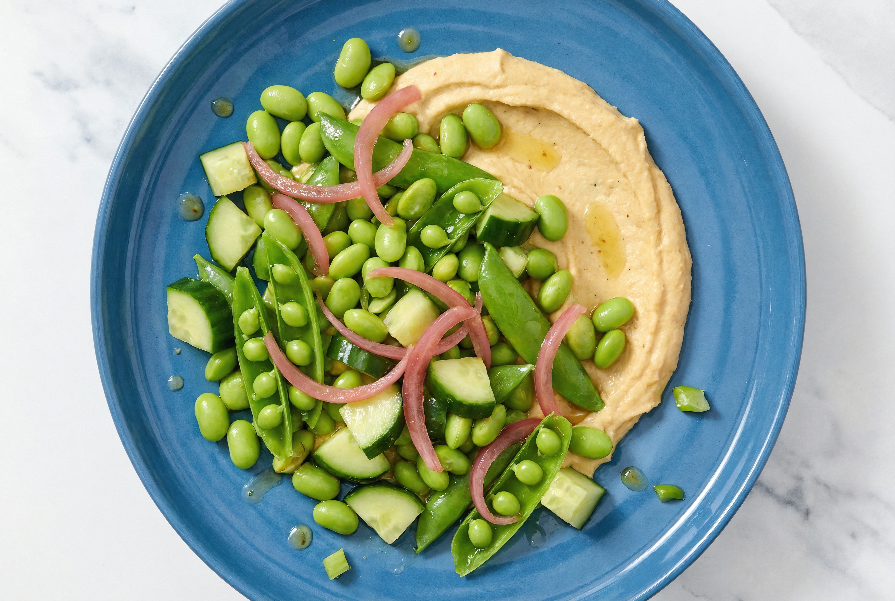 Bright + Balanced Fresh Vegetable French Onion Hummus Bowl