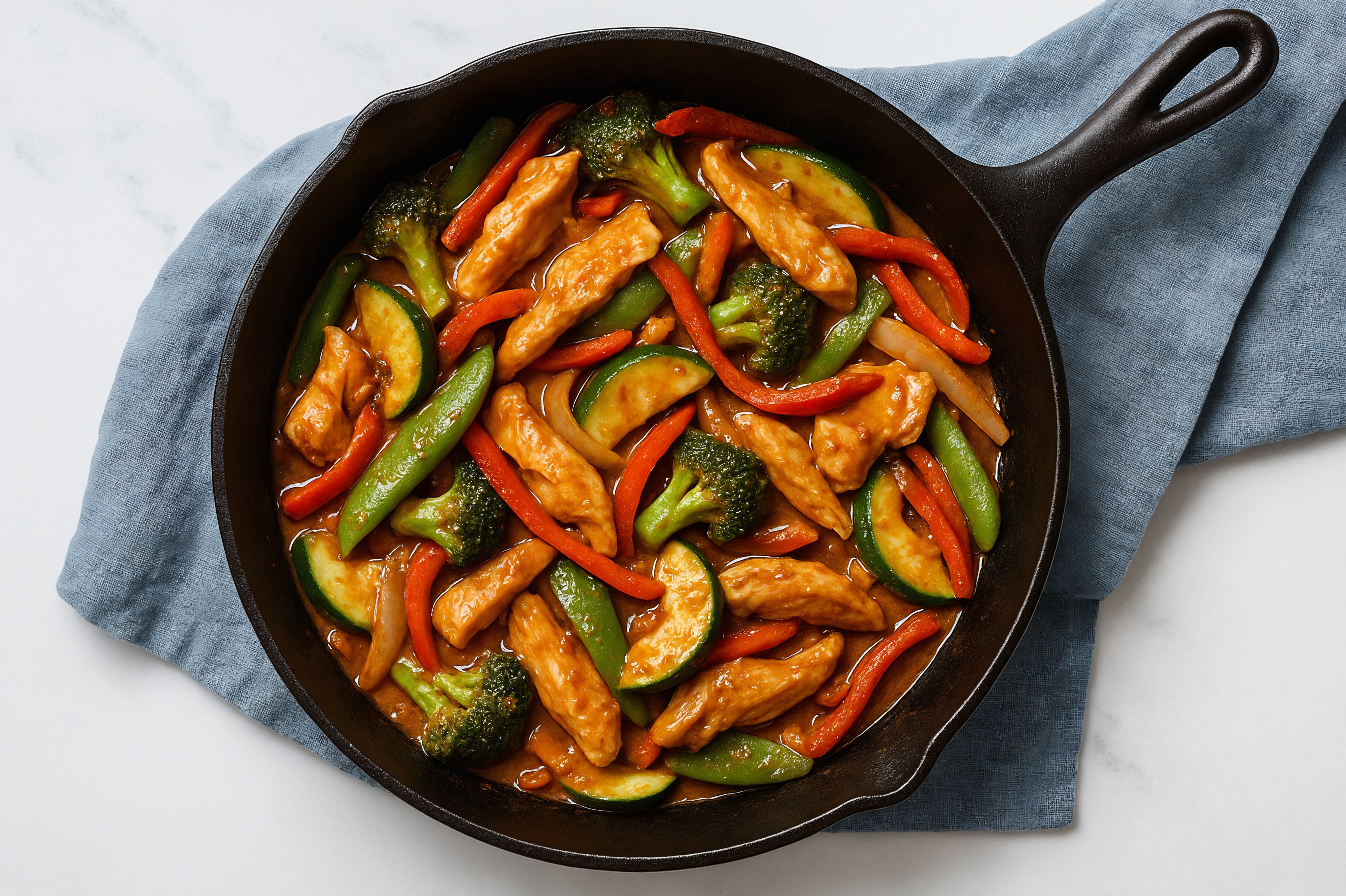 Thai Peanut Chicken + Veggie Stir-Fry