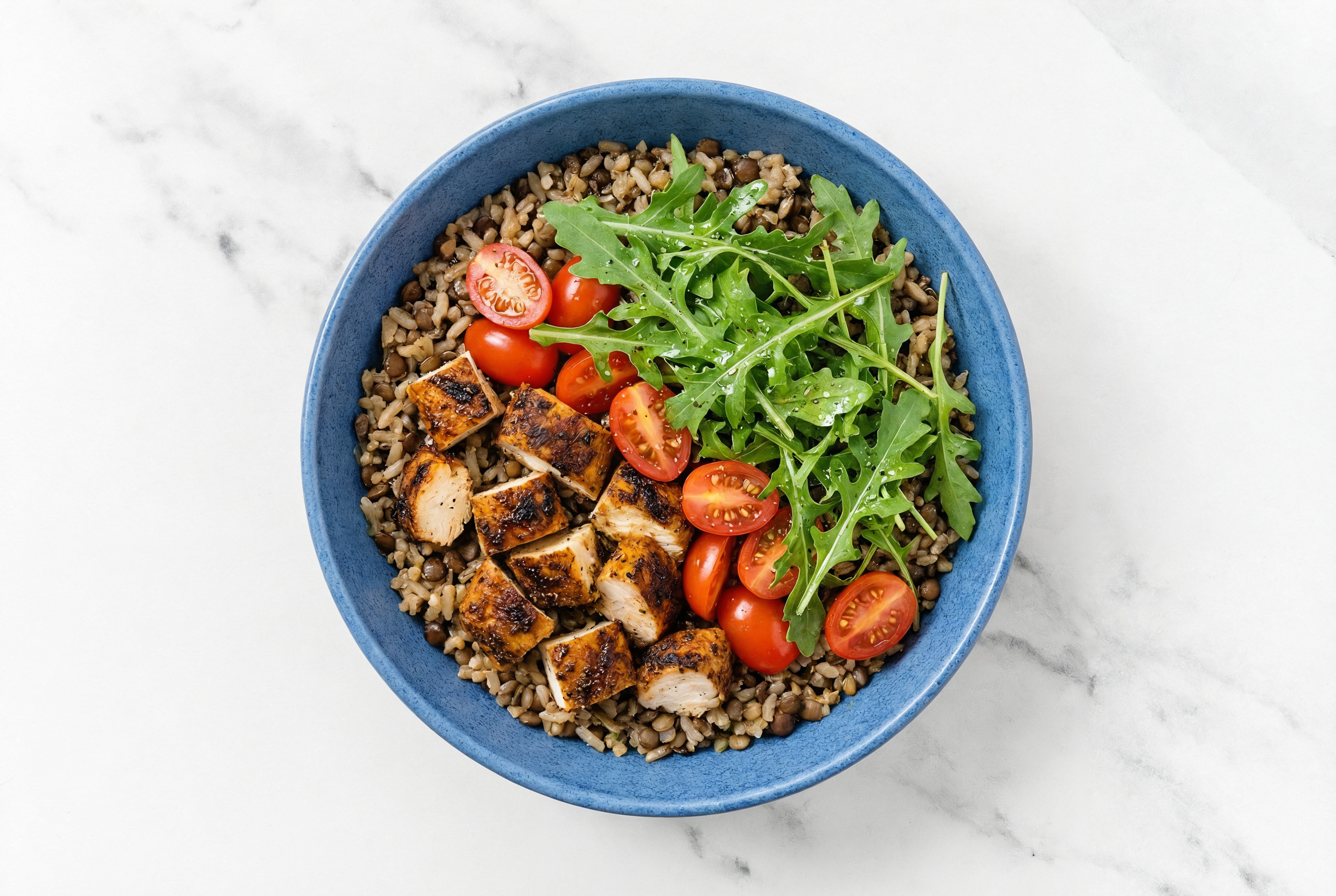 Blackened Chicken + Arugula Power Bowl
