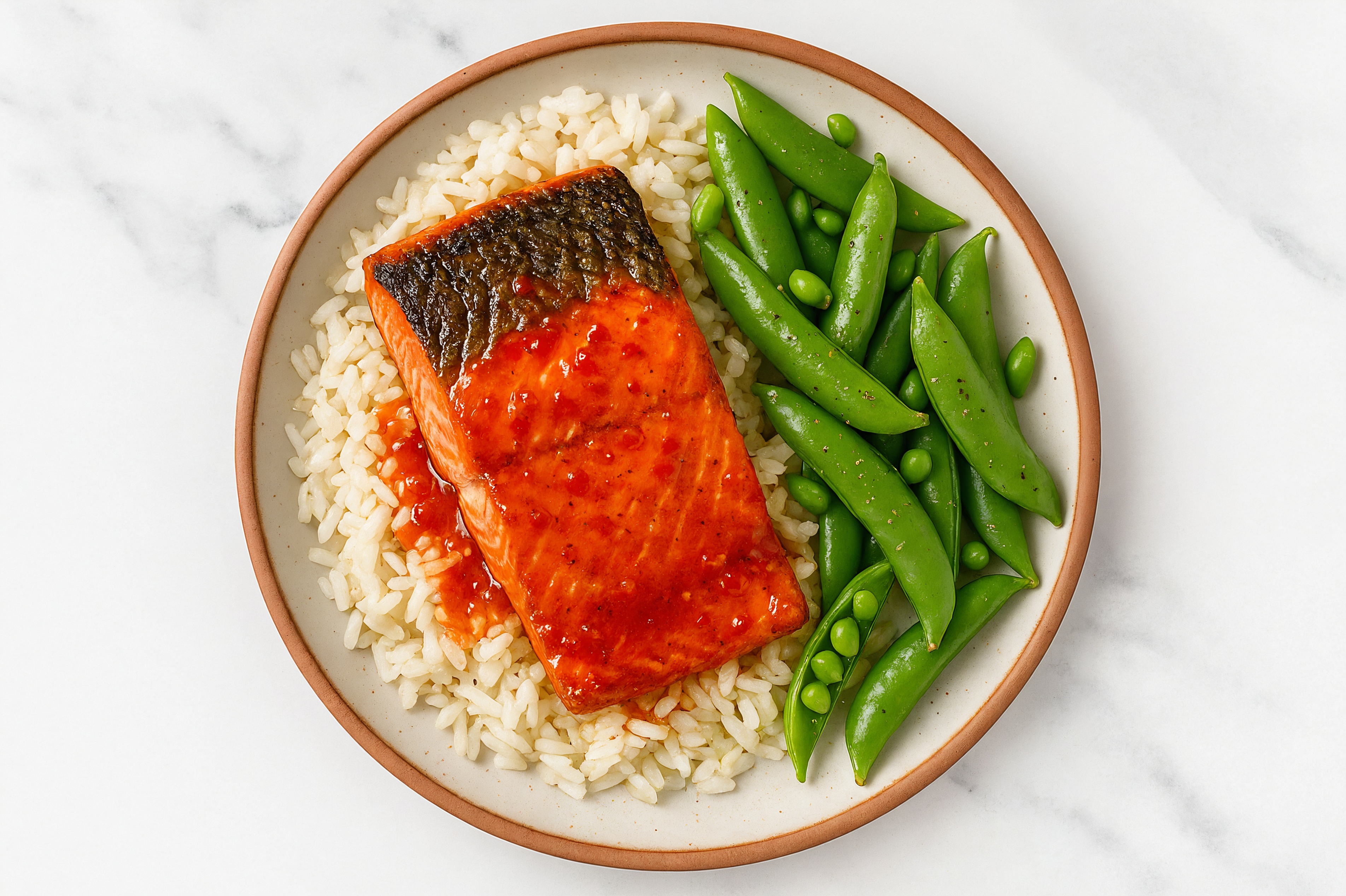 Sweet Chili Wild Salmon Long Grain White Rice Bowl