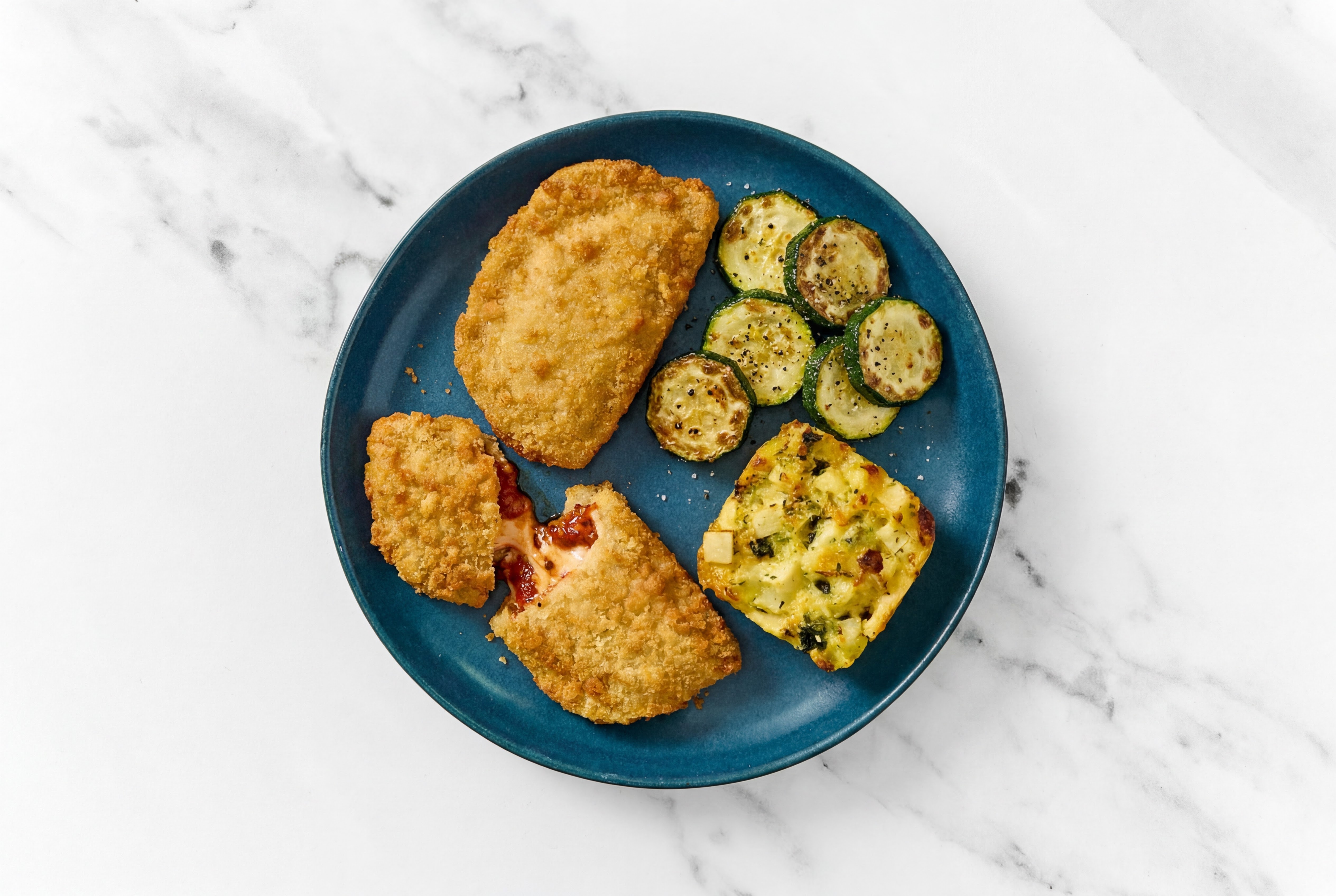 "Chicken" Parm with Zucchini & Potato Bake